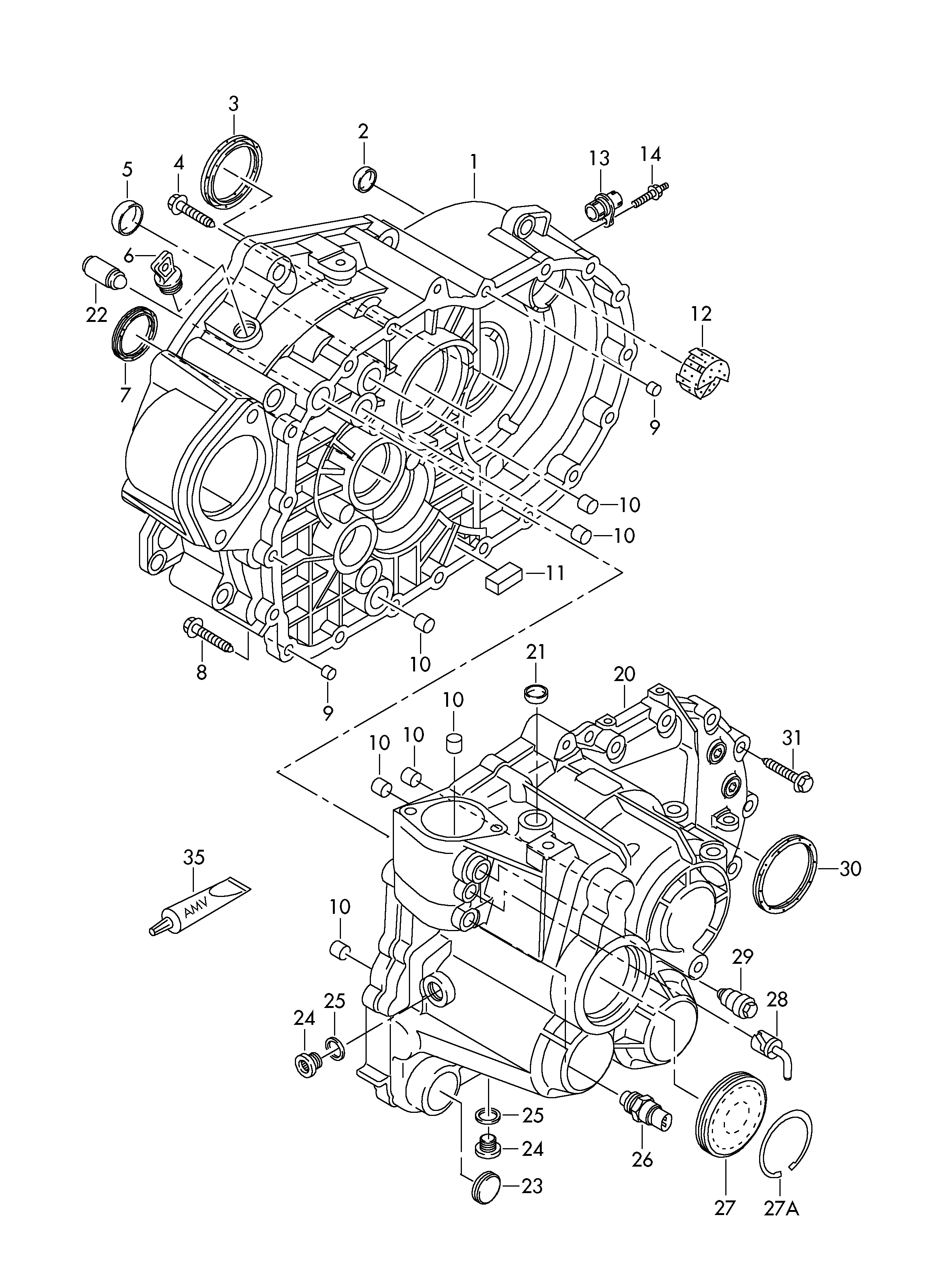 VW N  10037105 - Surub golire, carcasa transmisie parts5.com