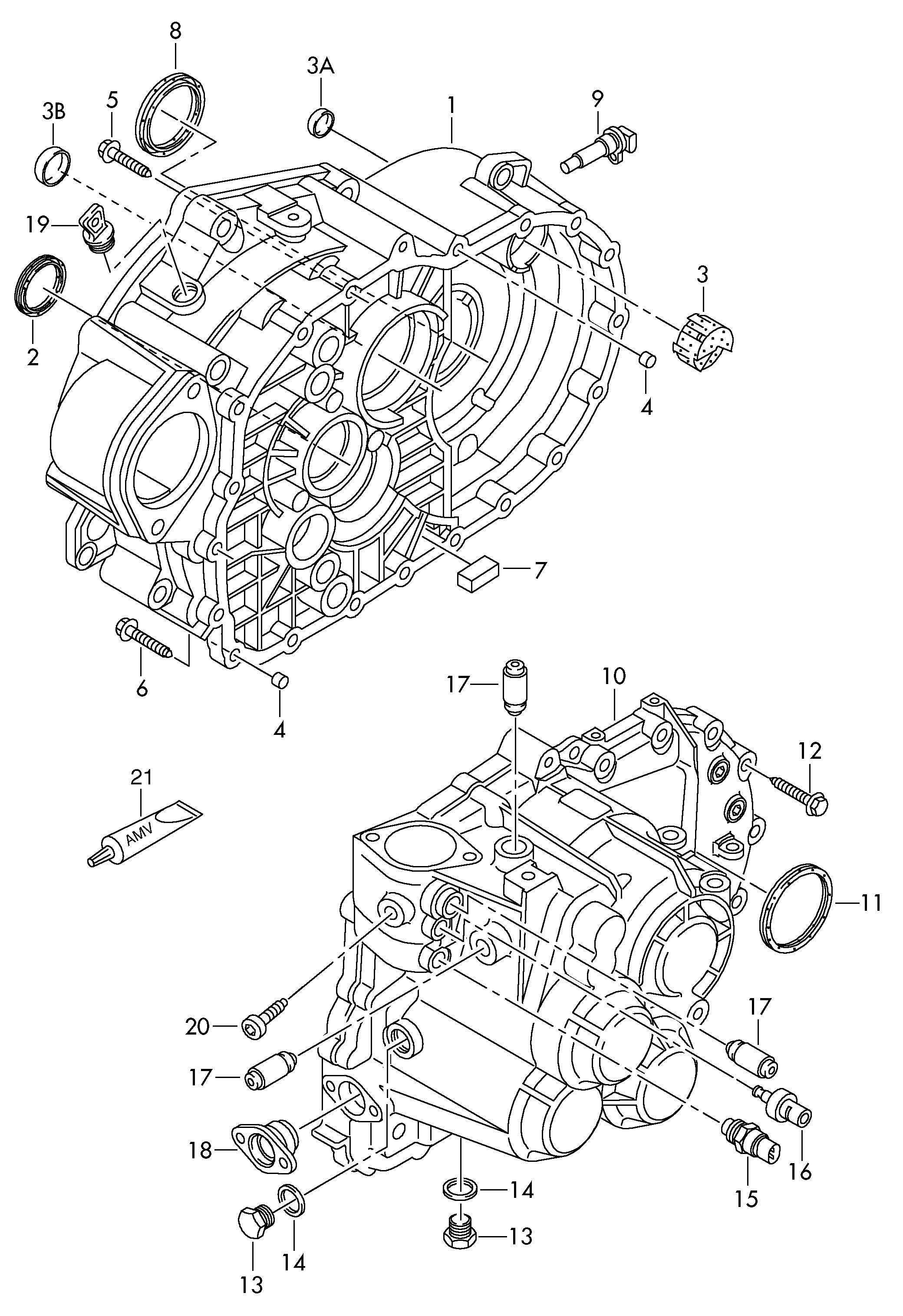 VW (SVW) 02M301189B - Bague d'étanchéité, différentiel parts5.com