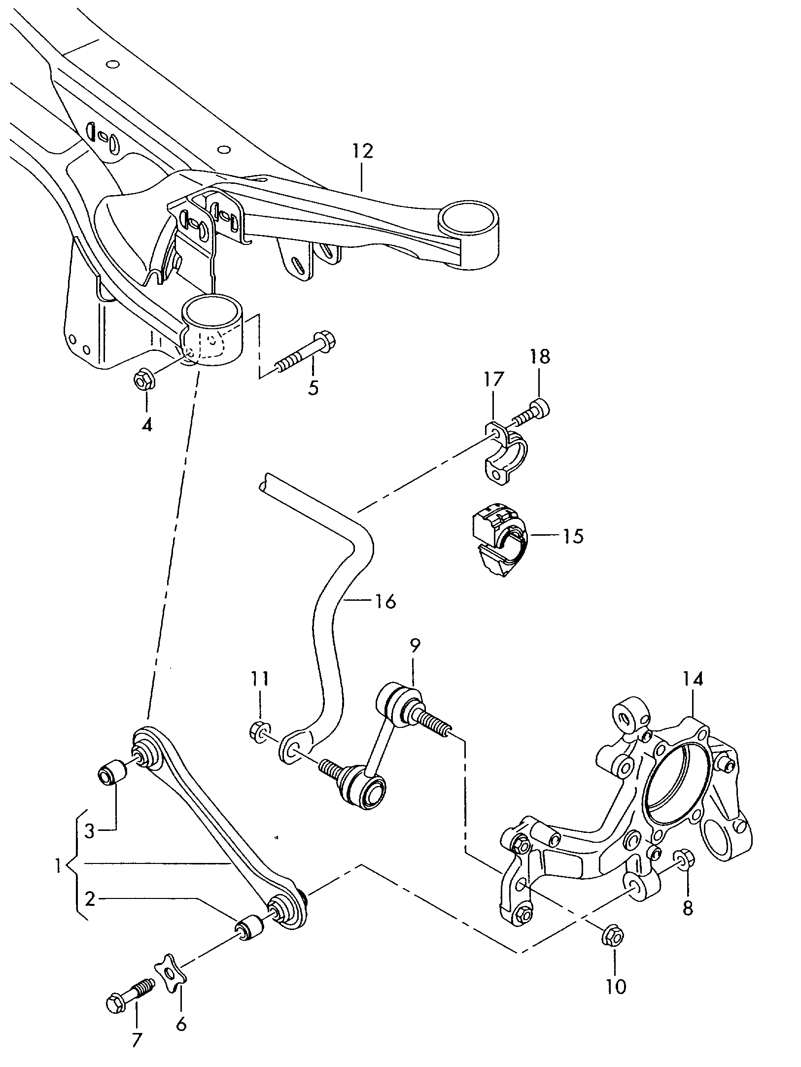 AUDI 1K0 501 529 F - Tukivarsi, pyöräntuenta parts5.com