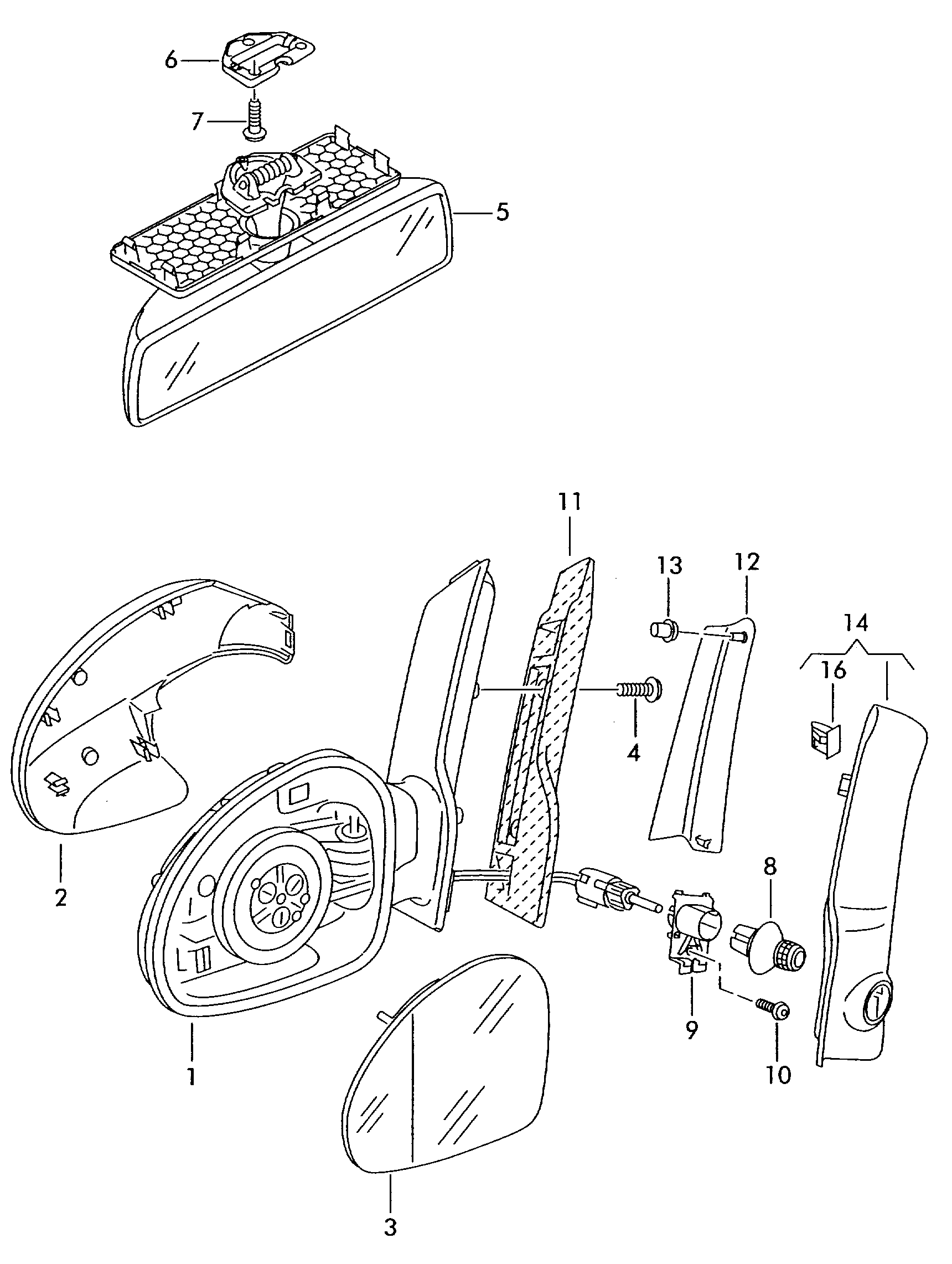 Seat 6L1 857 521 - Sticla oglinda, oglinda retrovizoare exterioara parts5.com