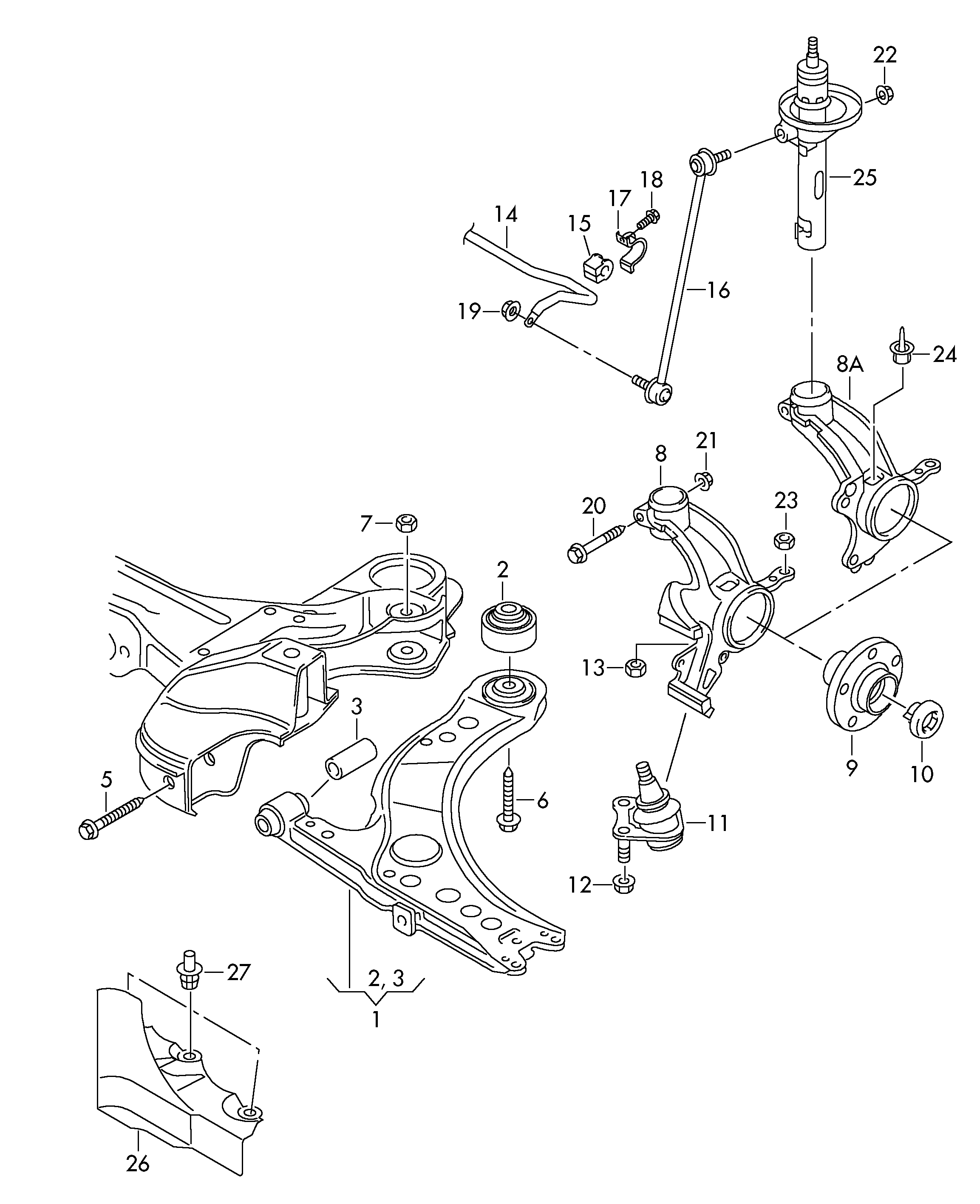 Skoda 6R0 407 151 E - Track Control Arm parts5.com