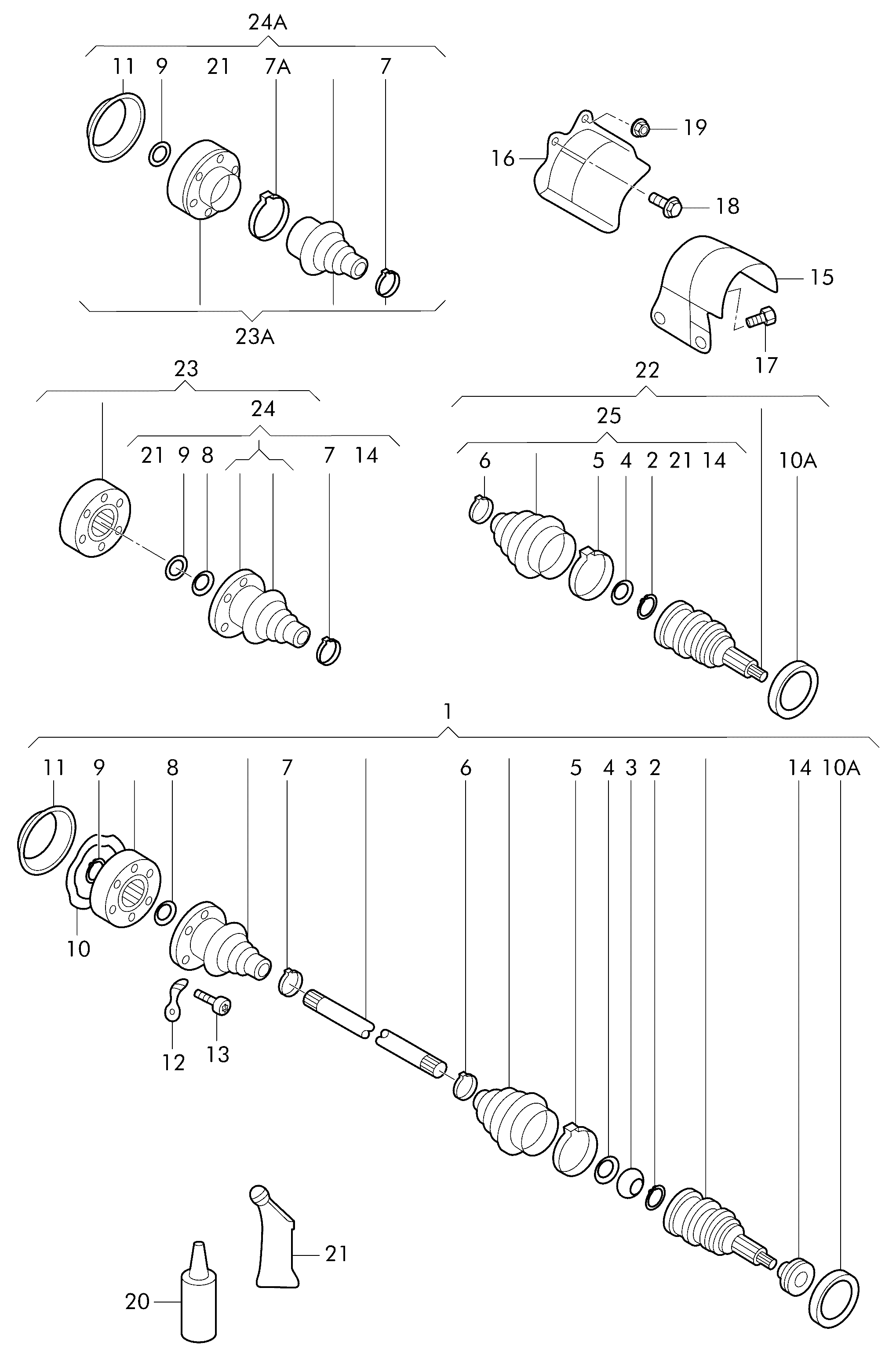 VAG 6Q0498103A - Шарнирный комплект, ШРУС, приводной вал parts5.com