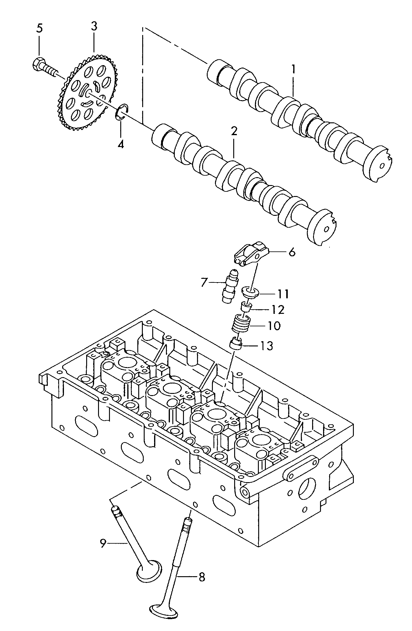 VW N 909 948 02 - Surub, roata dintata-ax cu came parts5.com