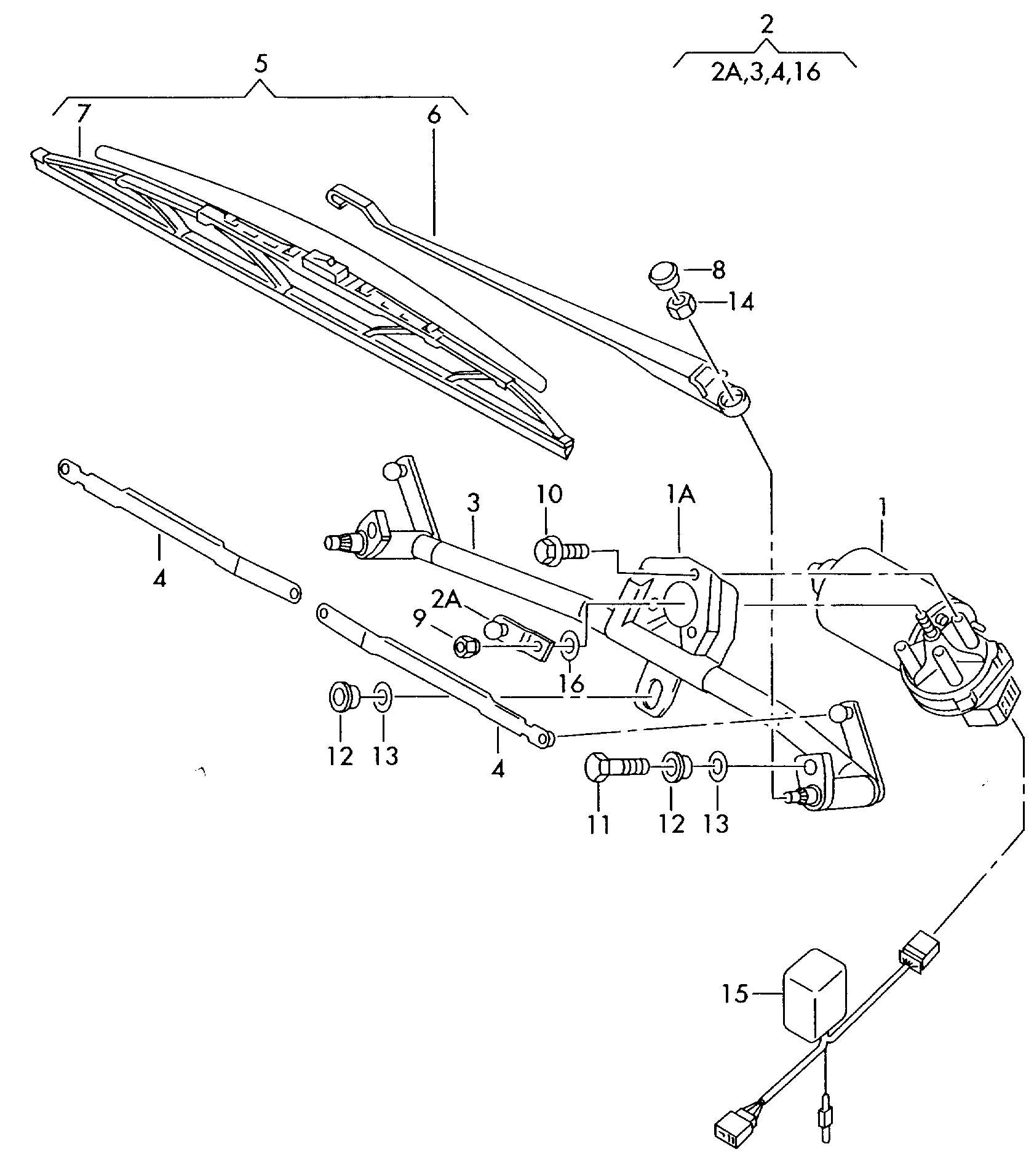 VAG 3A1 955 425 - Silecek süpürgesi parts5.com