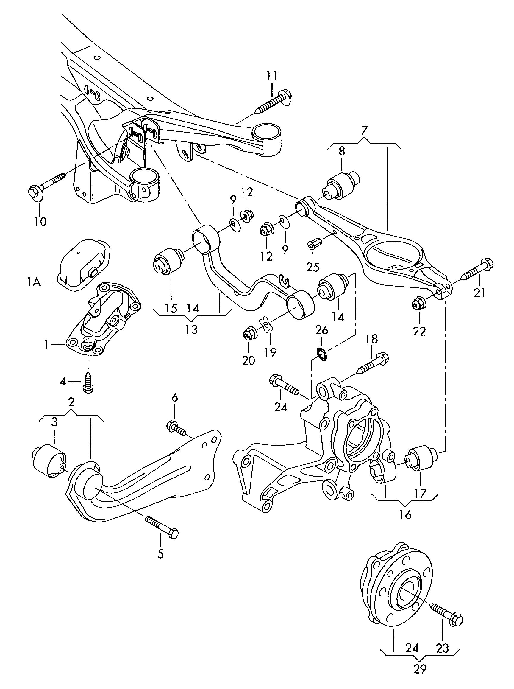 AUDI 1K0 505 541 D - Suport, ax parts5.com