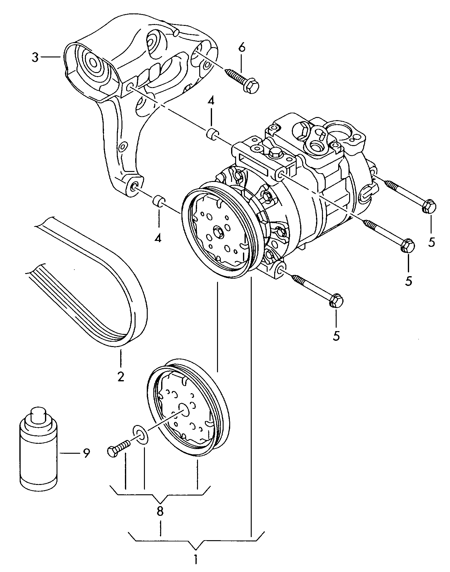 Skoda 5N0820803H - Kompressor,kliimaseade parts5.com