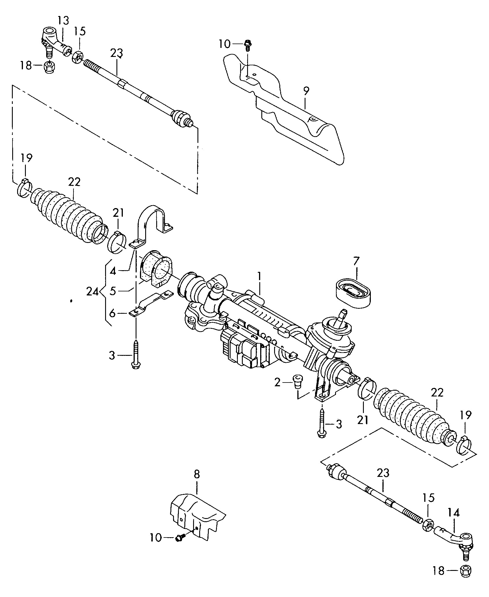 VW 1K0 423 810  A - Drążek kierowniczy poprzeczny parts5.com