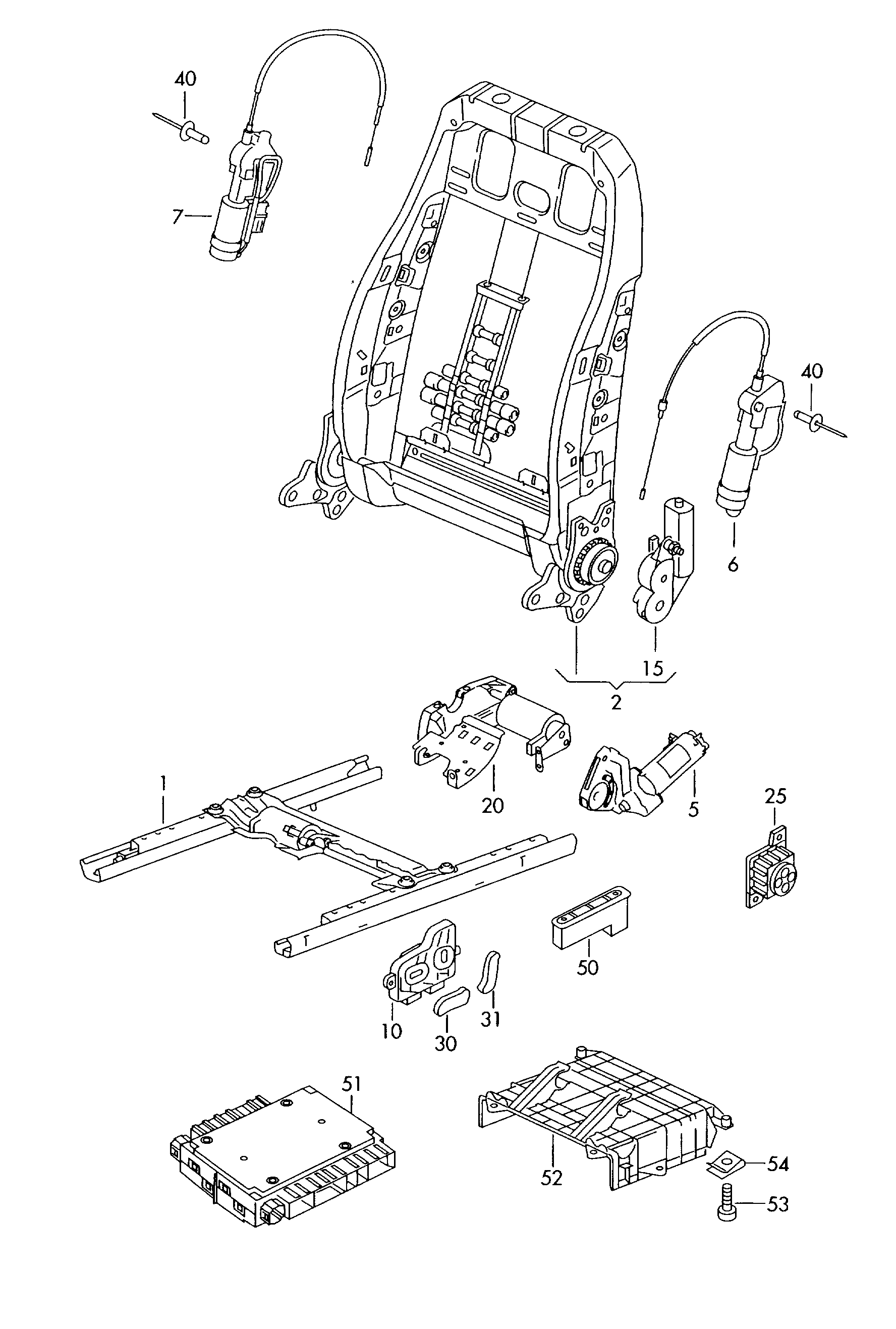 VW 8K0 959 747 B - Izvršni element, namještanje sjedala parts5.com