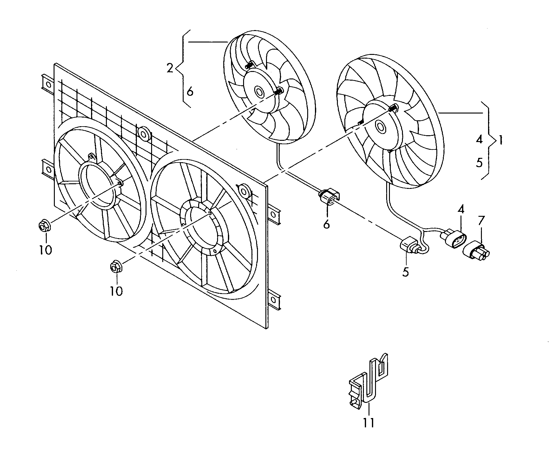 VW 1K0 959 455 CQ - Ventilator, radiator parts5.com