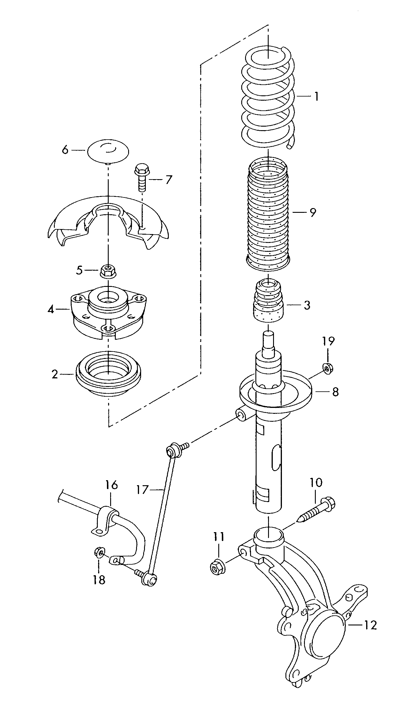 Seat 1K0 411 303 BJ - Стабилизатор, ходовая часть parts5.com