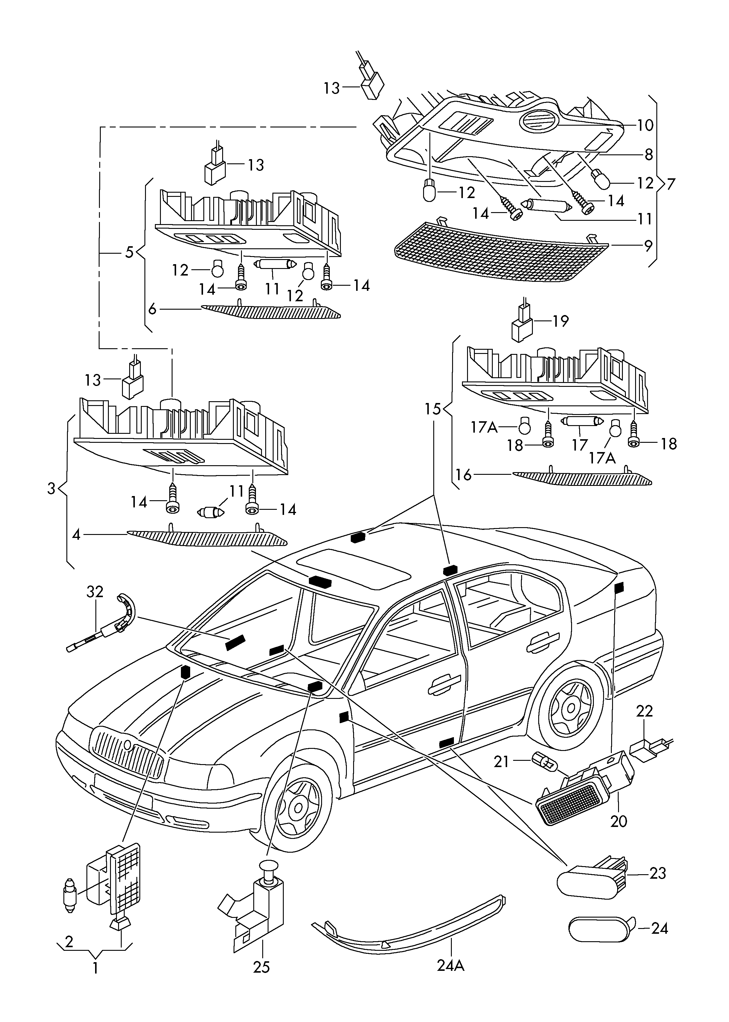 VW N 017 753 5 - Zarnica, utripalka / pozicijska gabritna luc parts5.com