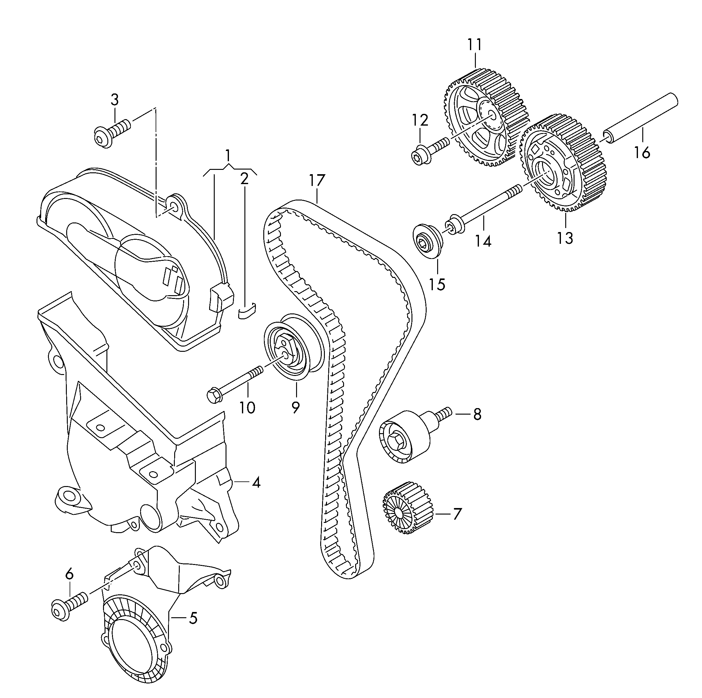 Skoda 04E109119F - Hammashihnasarja parts5.com