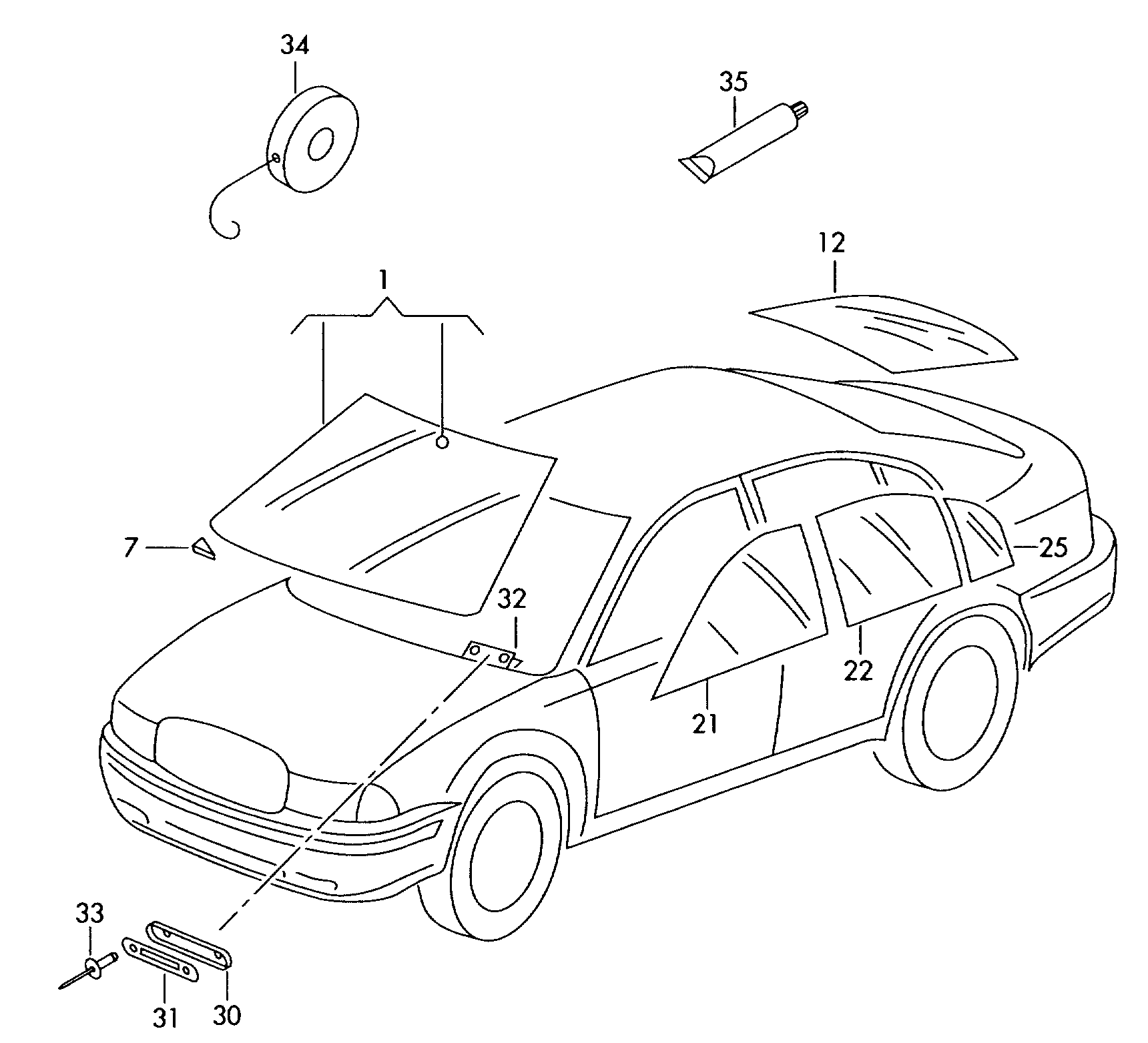 VW 6N0839511 - Klips, süs / koruma çitası parts5.com