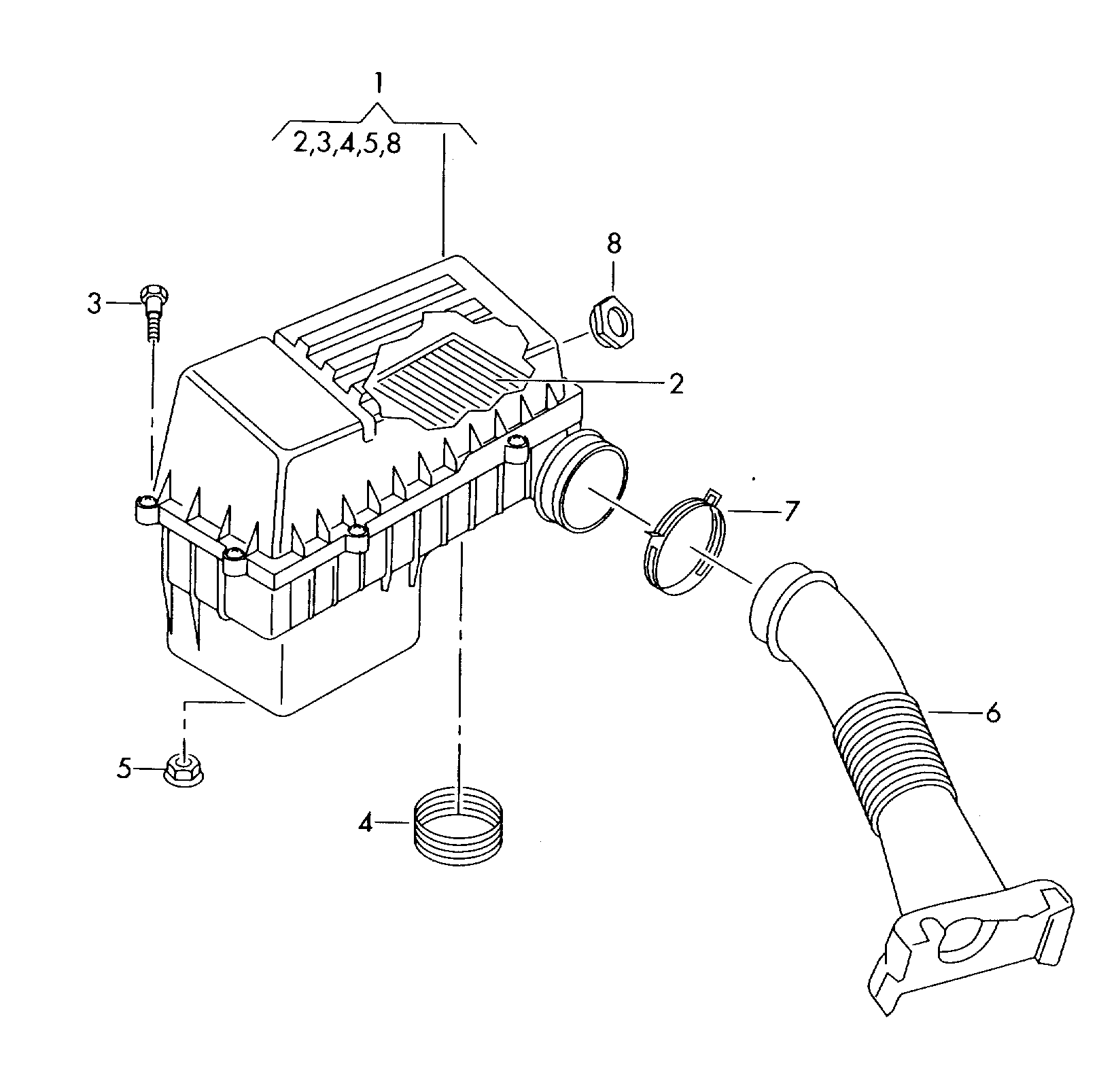 VAG 036 129 620 H - Filtru aer parts5.com