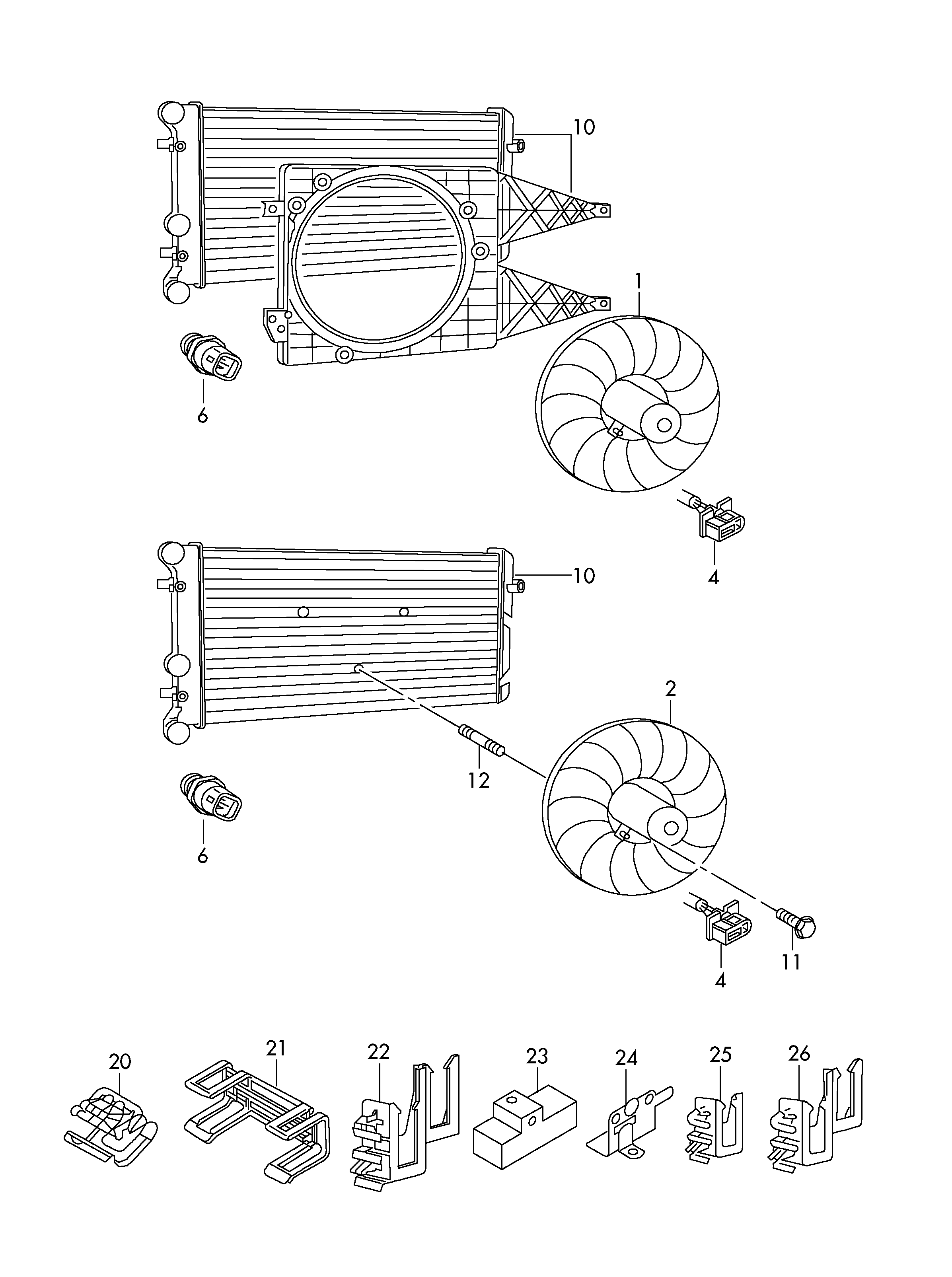 VW 6Q0 959 455 AD - Fan, radiator parts5.com