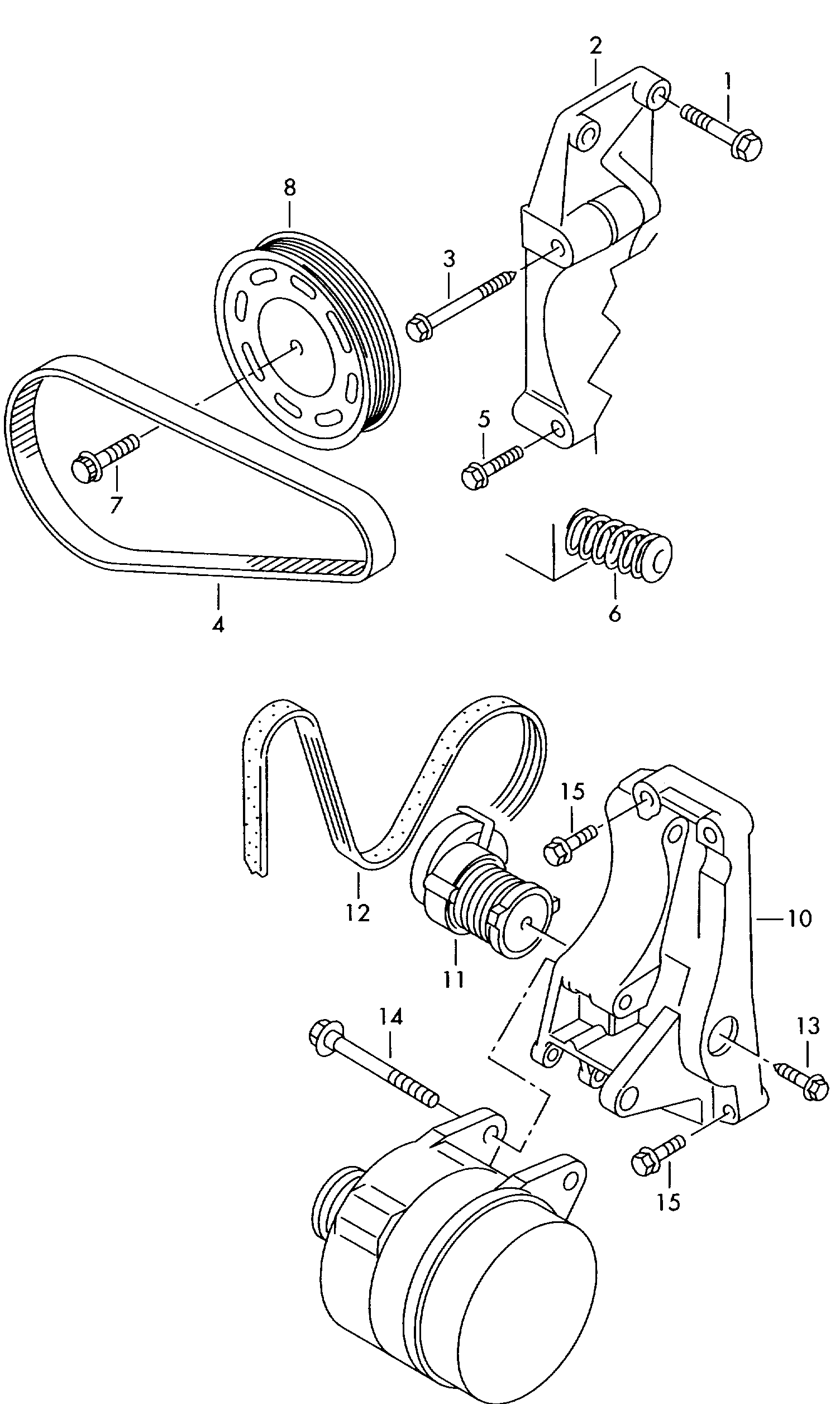 Skoda 036 145 933 AG - Curea transmisie cu caneluri parts5.com