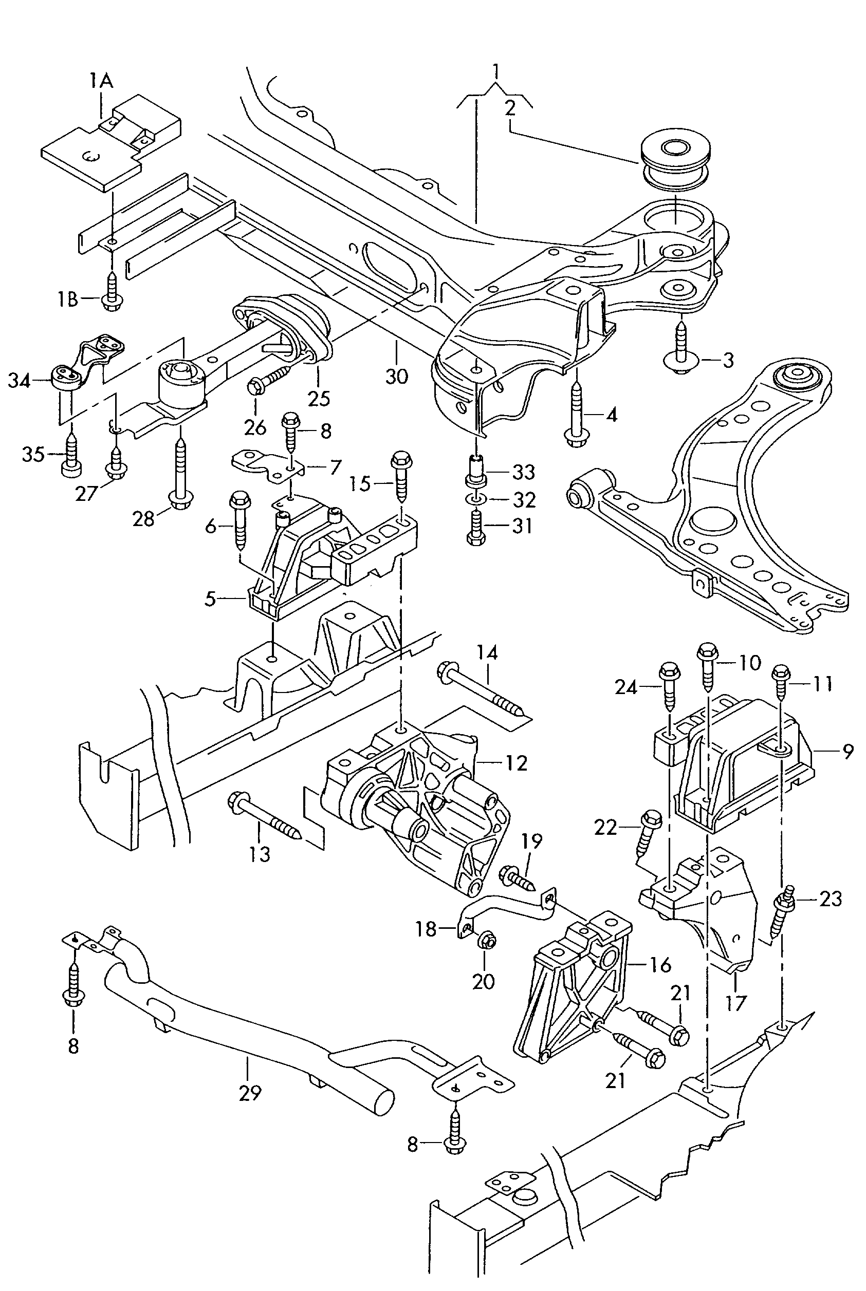 VAG 1J0199429 - Suport,trapez parts5.com