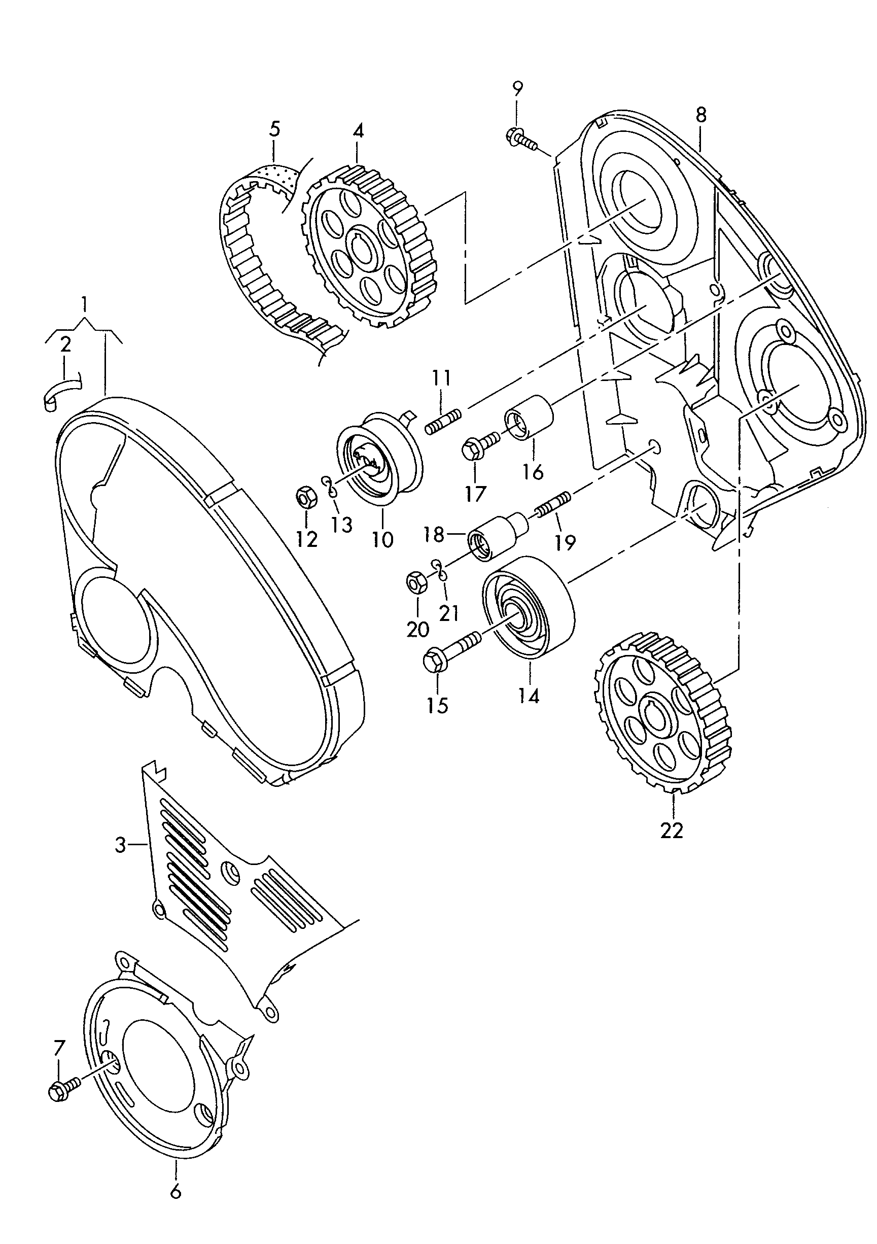 Skoda 038 109 244 M - Rola ghidare / conducere, curea distributie parts5.com