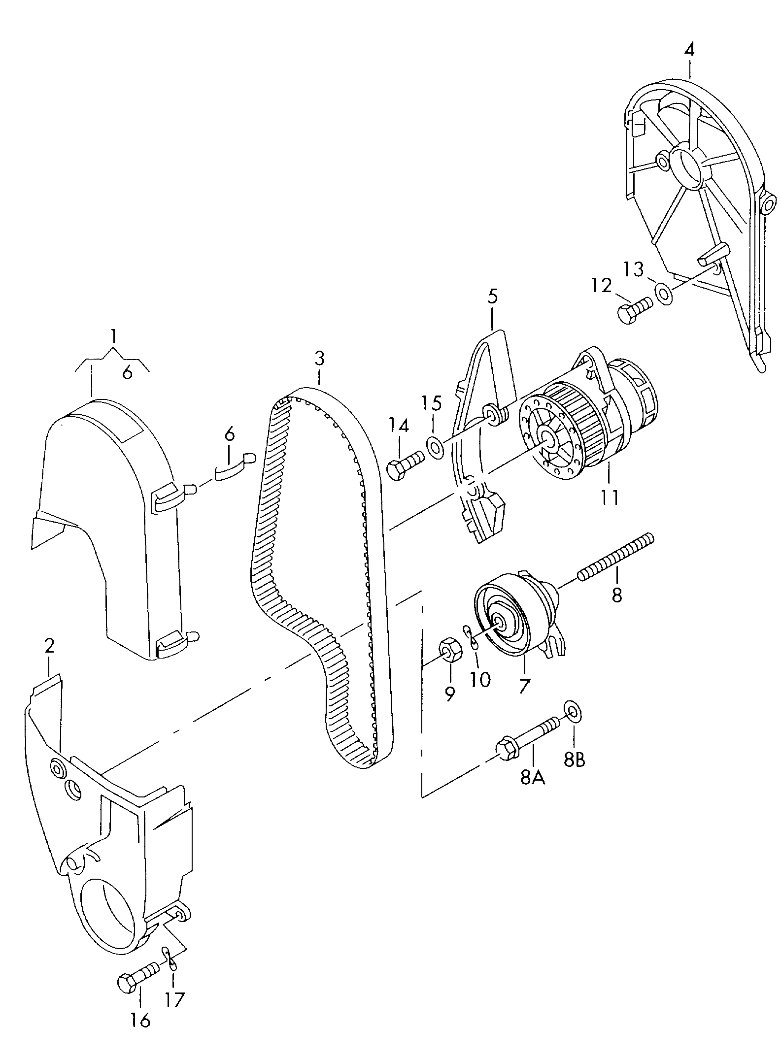 VW 030 109 243 K - Τεντωτήρας, οδοντ. ιμάντας parts5.com