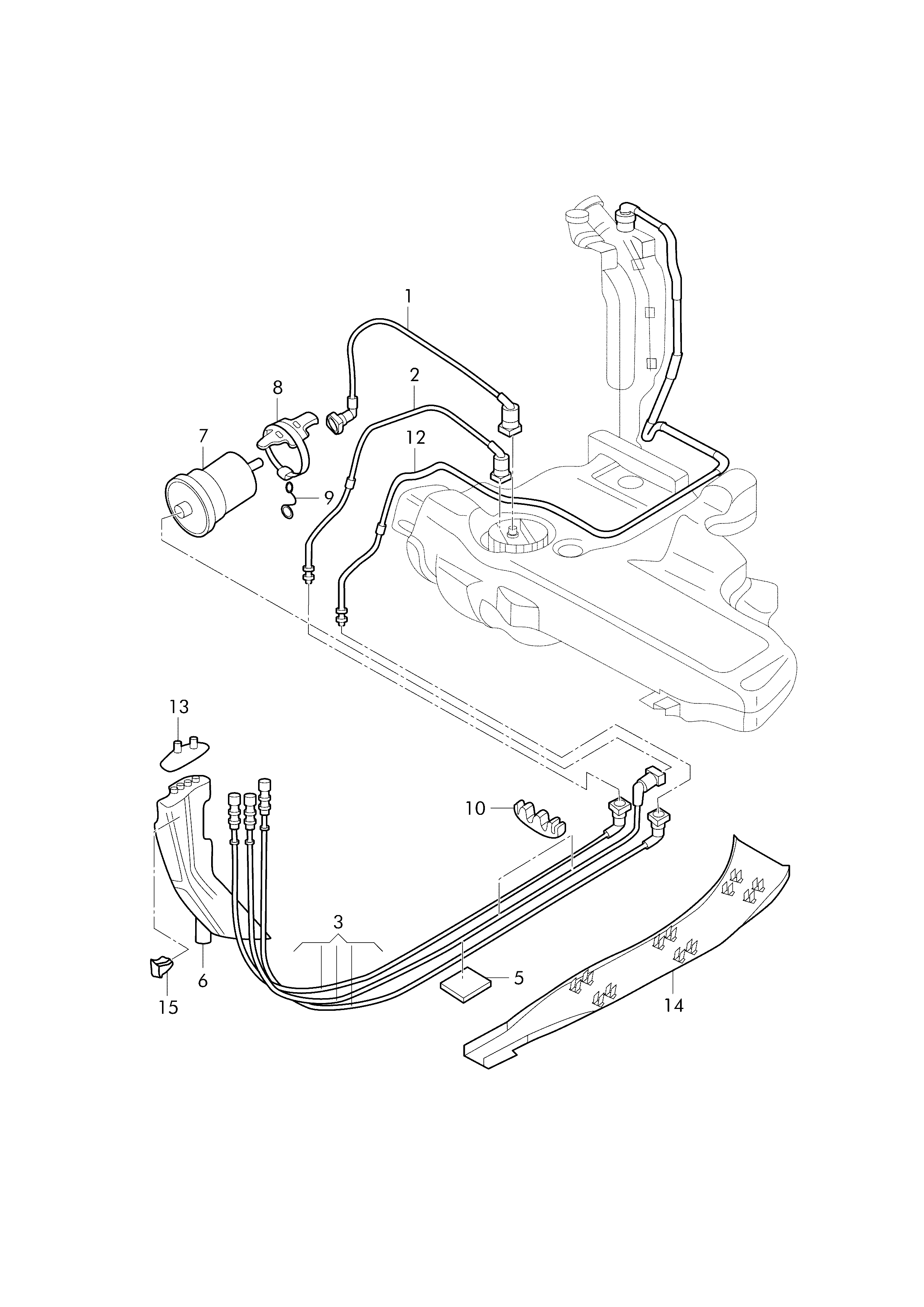 Seat 1J0 201 511 A - Palivový filter parts5.com