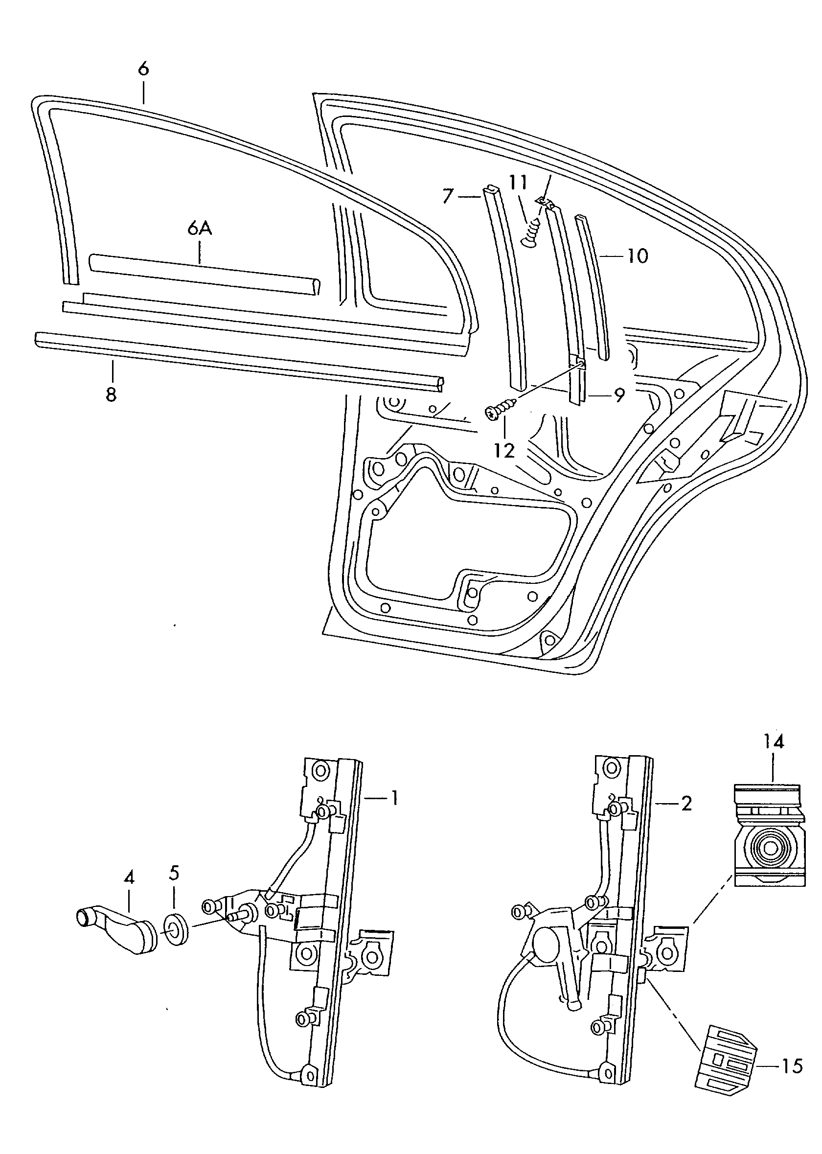 Skoda 1U0 839 461 B - Window Regulator parts5.com