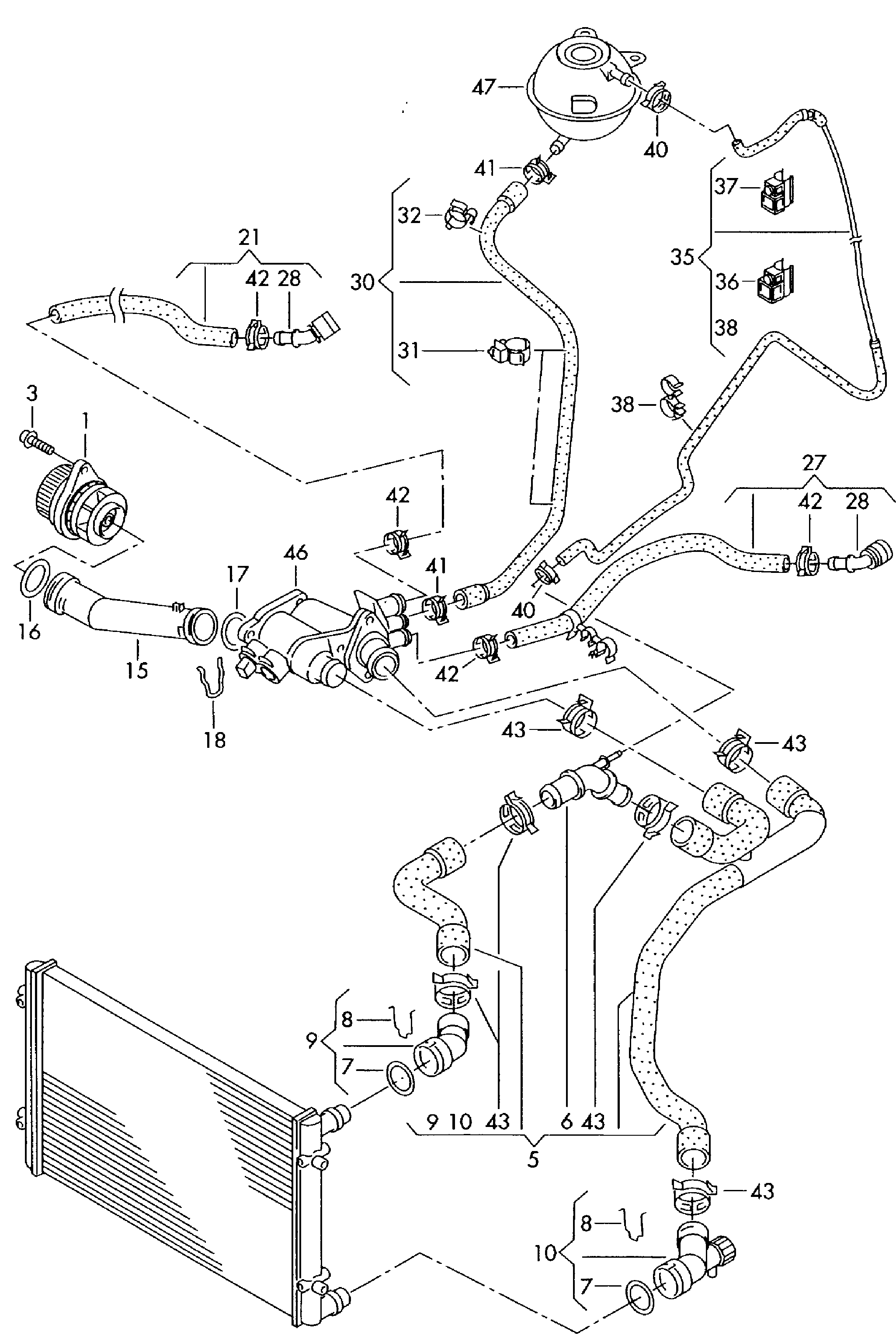 AUDI 030 121 008 D - Vízszivattyú parts5.com