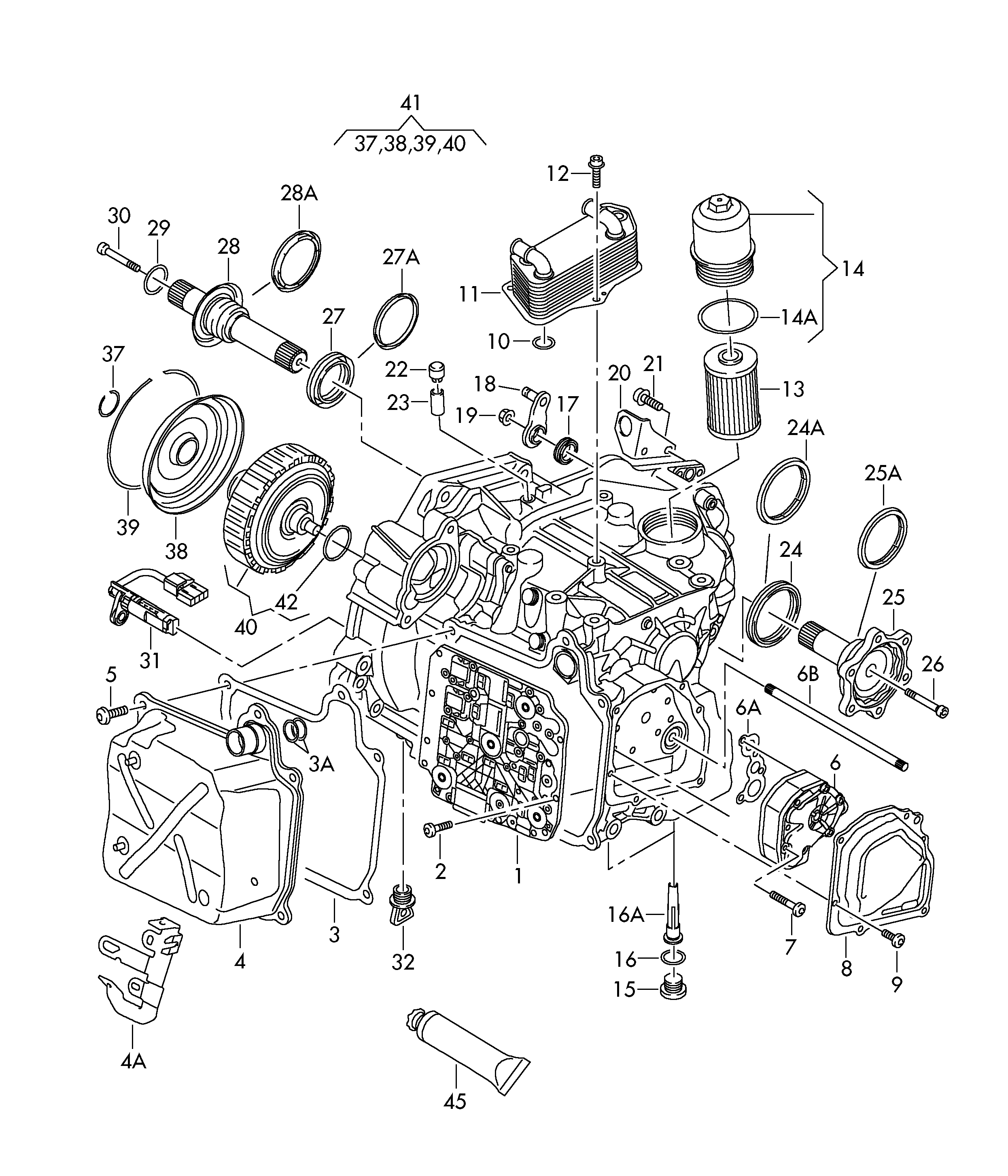 VW 02E325201C - Baie ulei, cutie viteze automata parts5.com