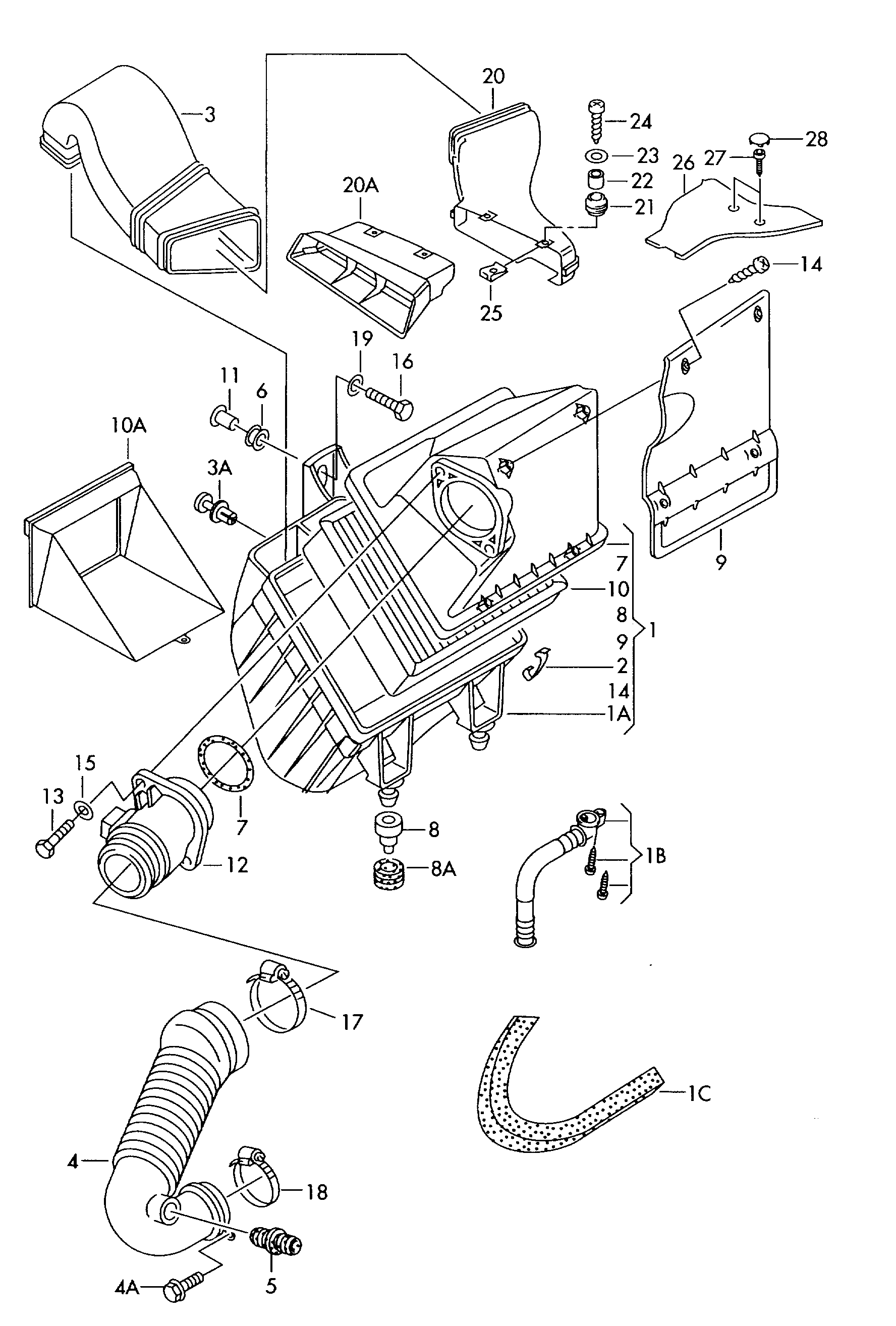 Seat 074 906 461 B - Air Mass Sensor parts5.com