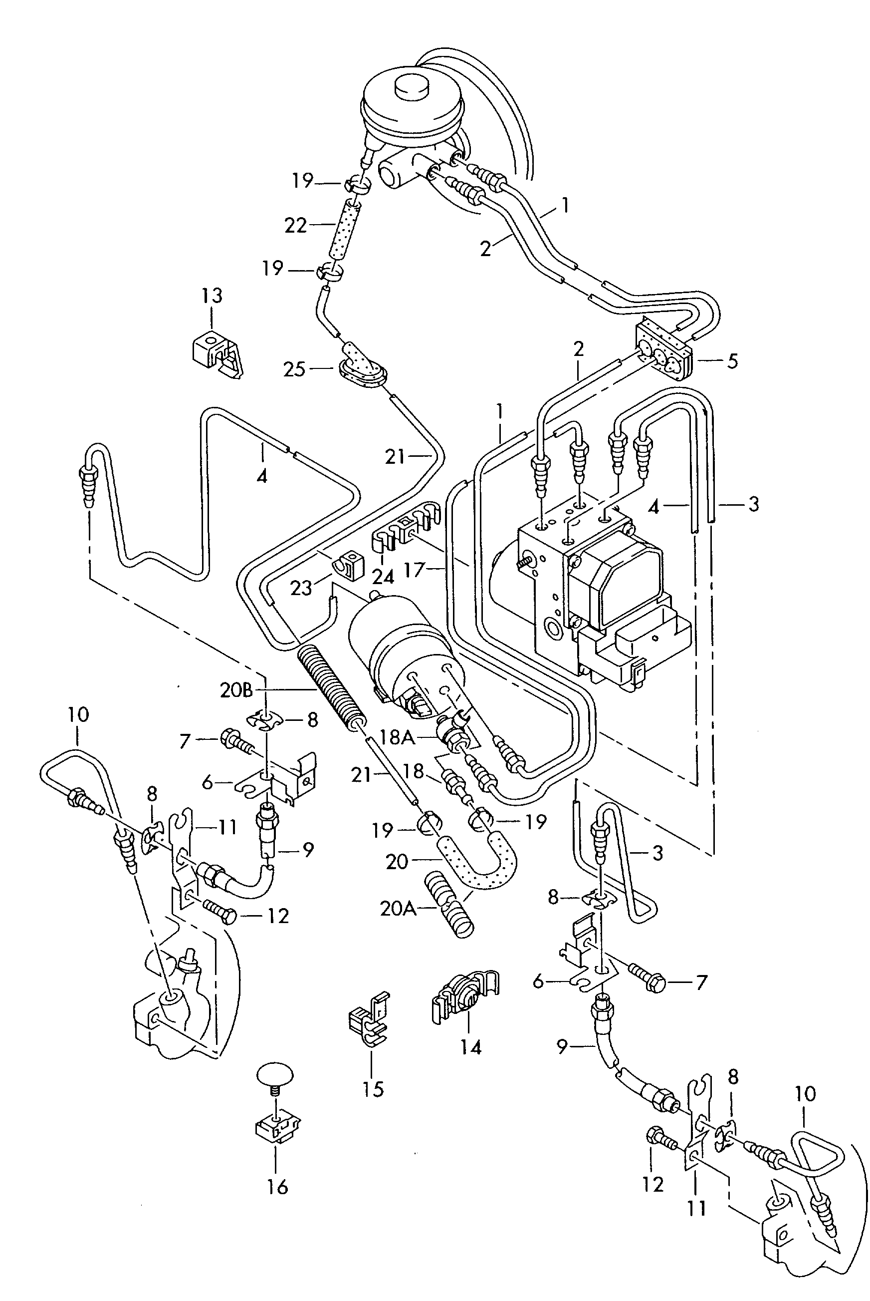 VW 8D0 611 707 D - Тормозной шланг parts5.com