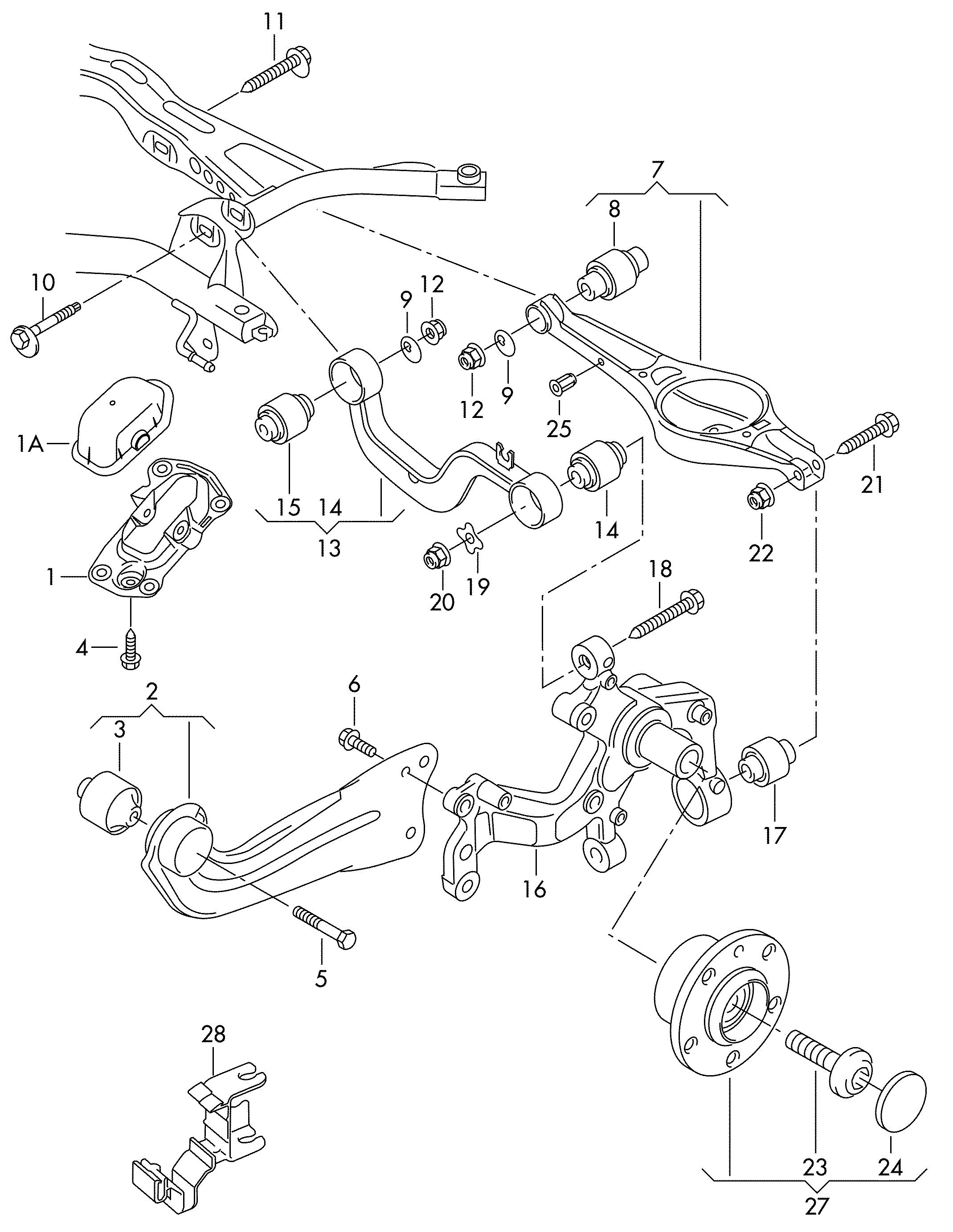 VAG 1K0501387D - Rattakalde korrektuurkruvi parts5.com