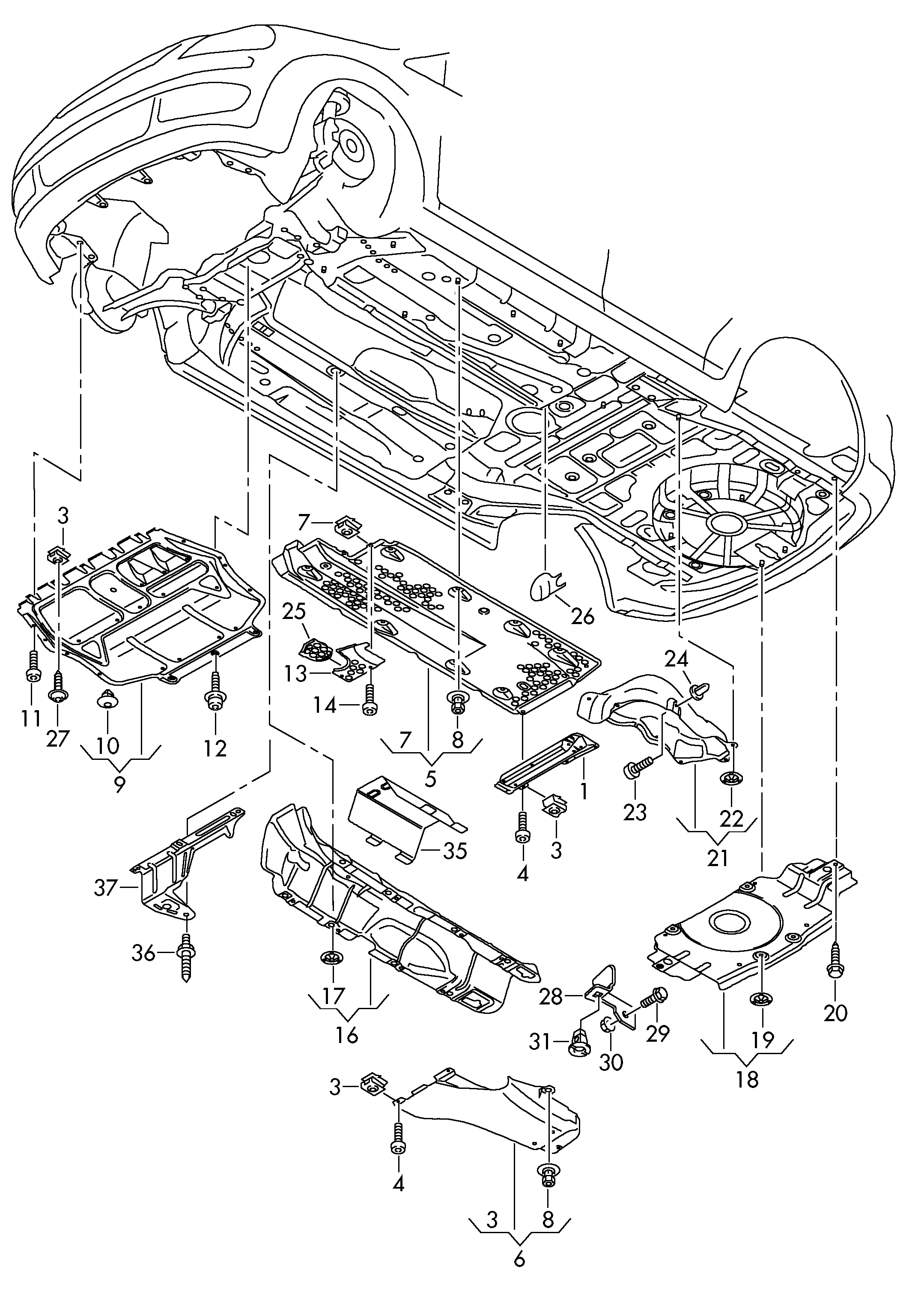 Skoda 1K0825237K - Acoperire motor parts5.com