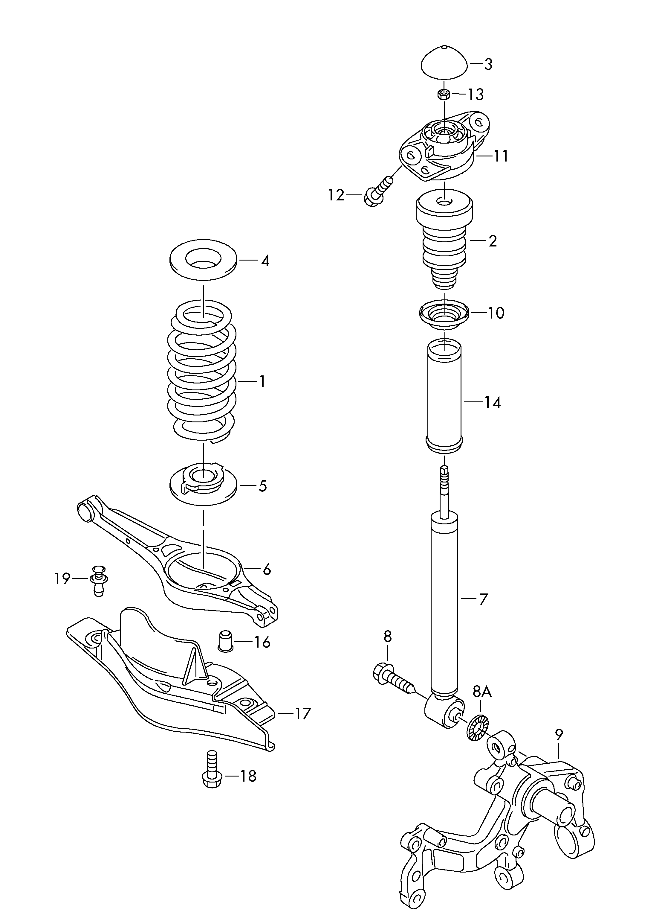 VW 1K0 513 029 ER - Shock Absorber parts5.com