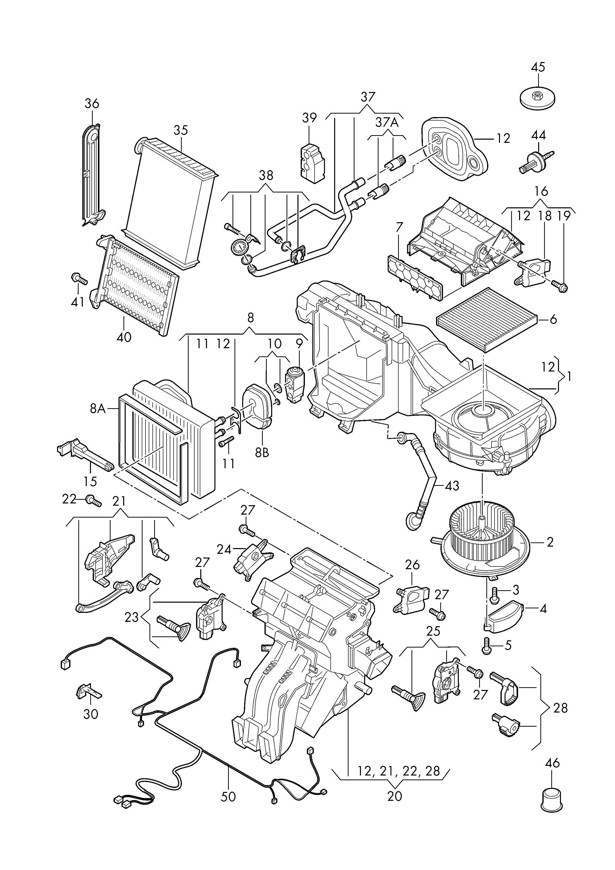 Seat 5Q0907543A - Senzor,temperatura interioara parts5.com