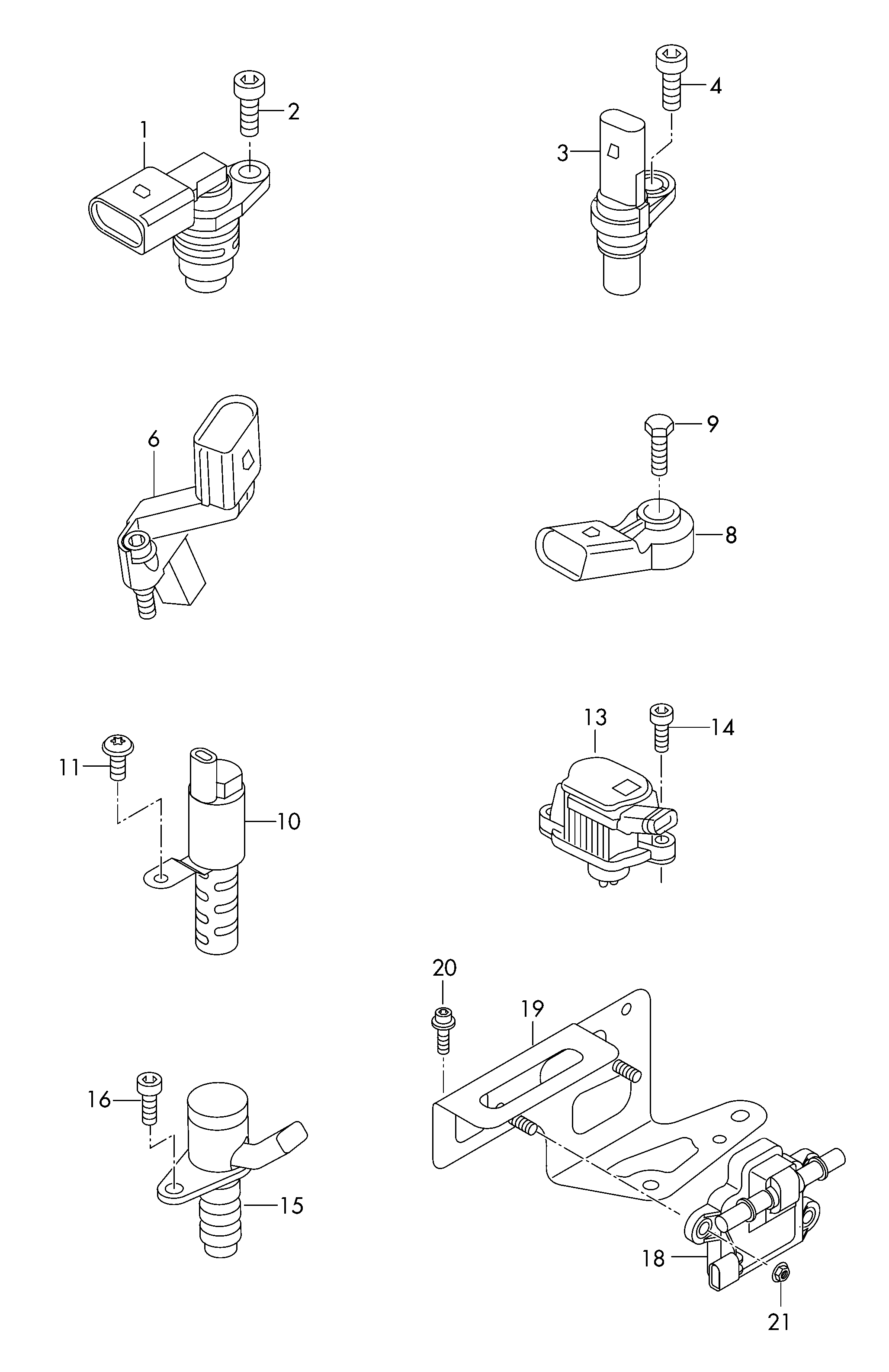 AUDI 04C 907 601 - Czujnik, pozycja wałka rozrządu parts5.com