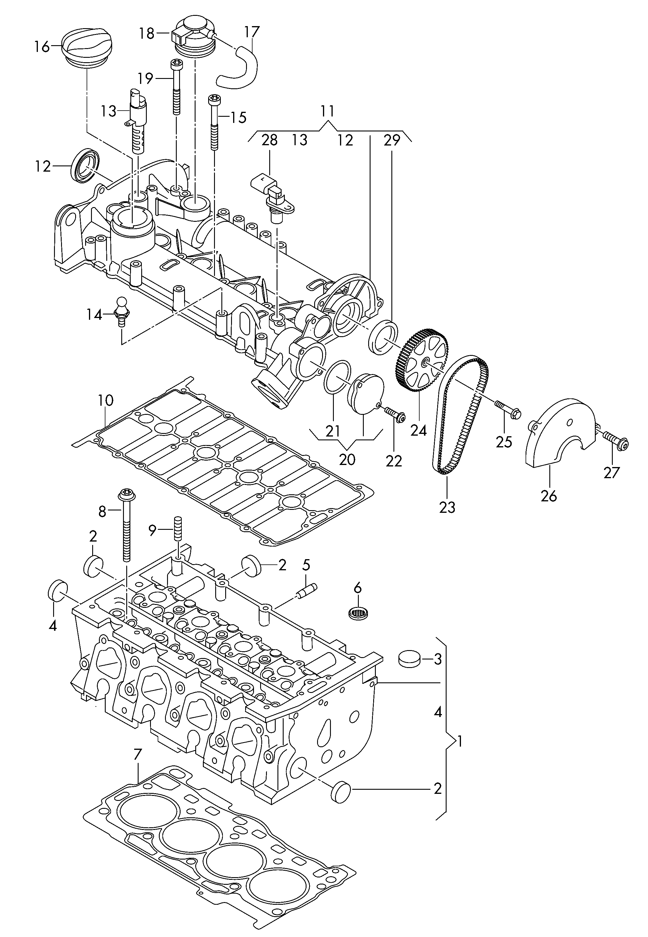 VW 04E 103 085 B - Radijalni zaptivni prsten (semering), bregasto vratilo parts5.com