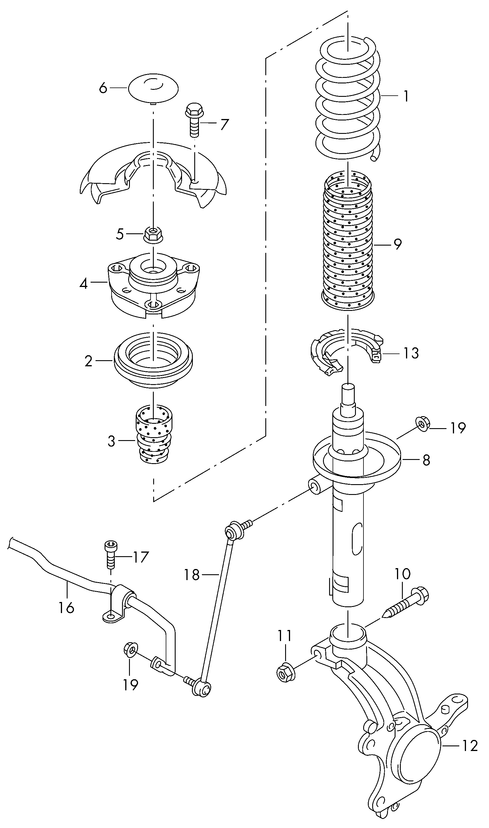 AUDI 5Q0 411 303 T - Laagripuks,stabilisaator parts5.com