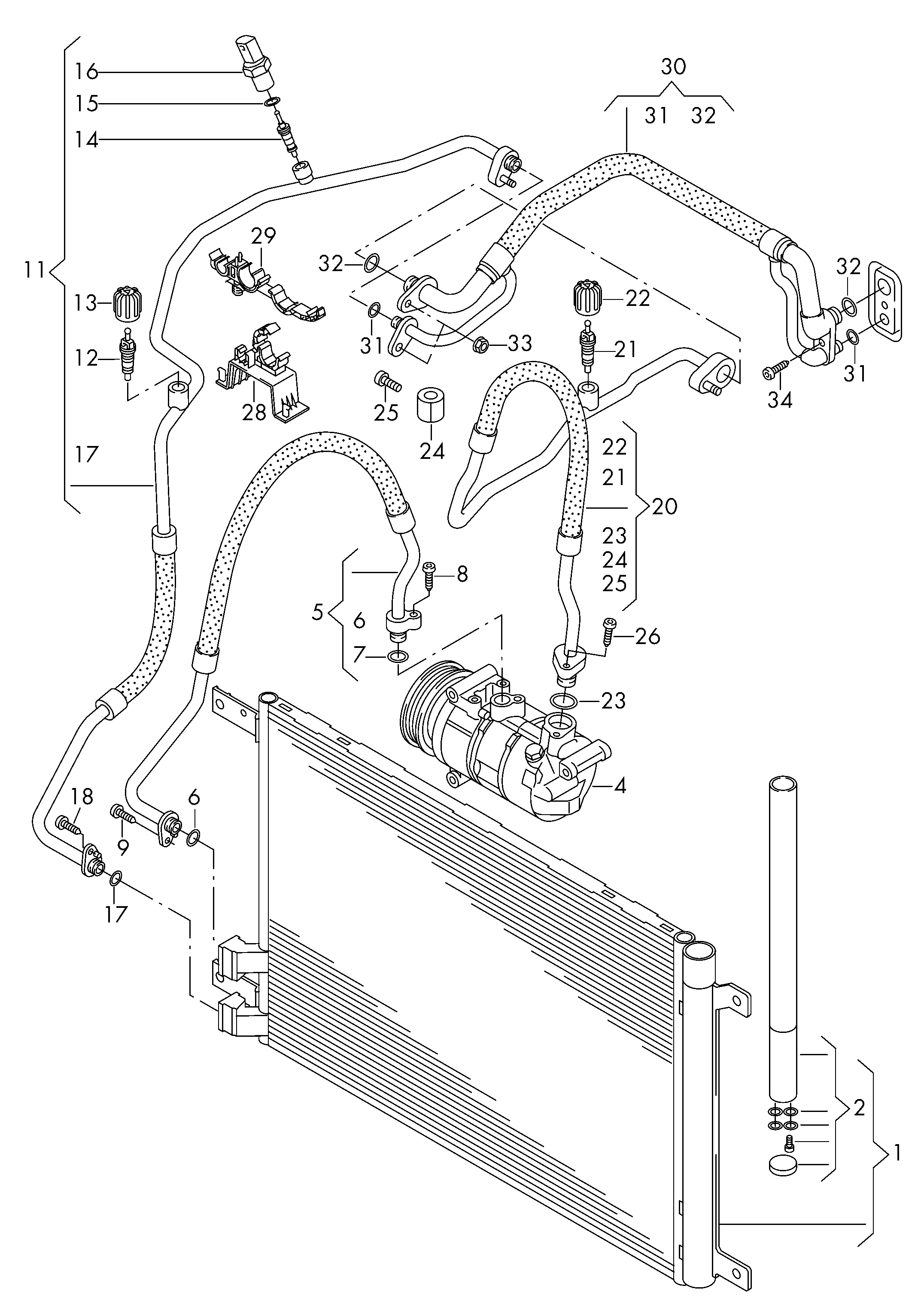 CUPRA 5Q0816411M - Condensator, climatizare parts5.com