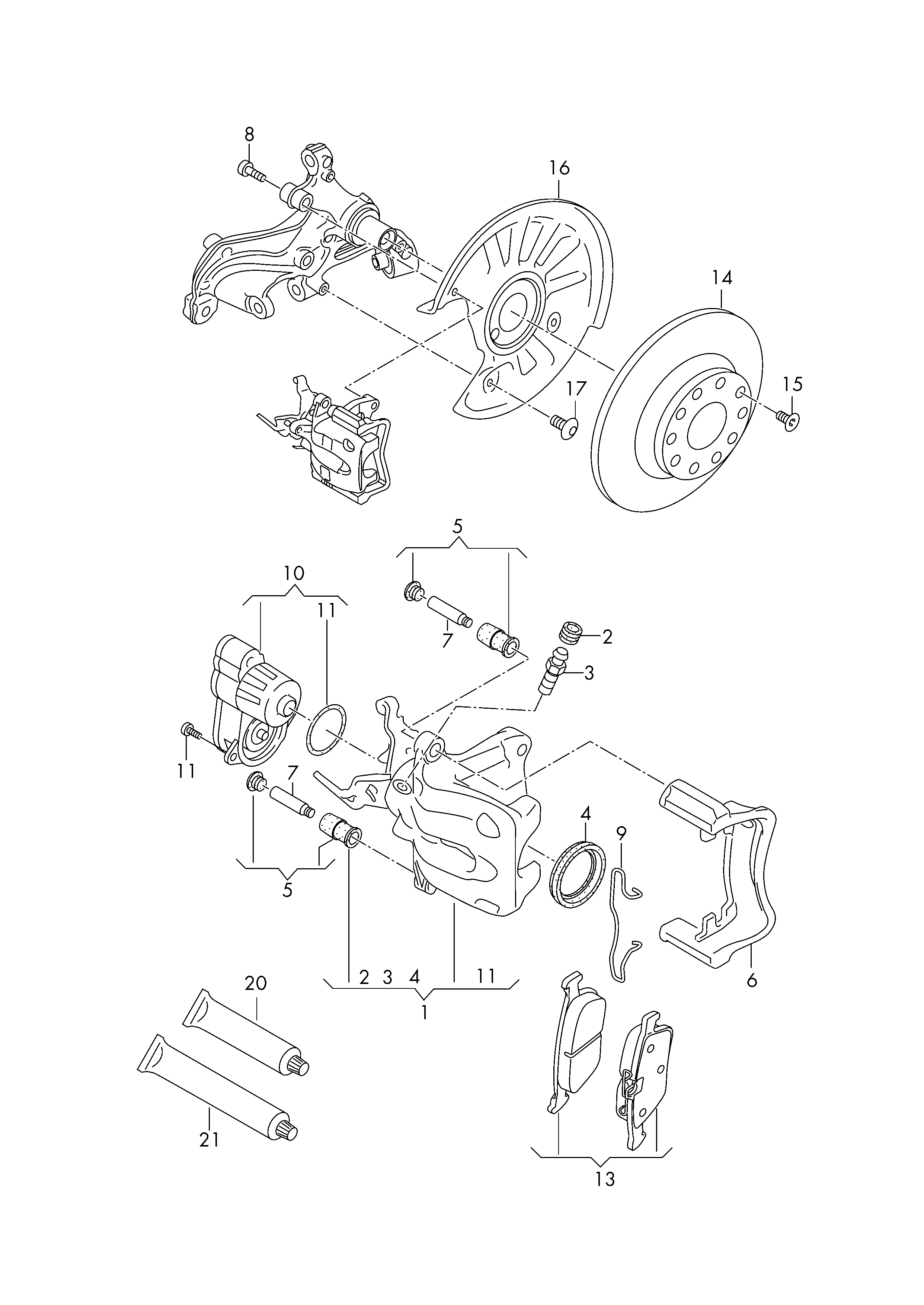 VAG 3Q0 698 451 B - Σετ τακάκια, δισκόφρενα parts5.com