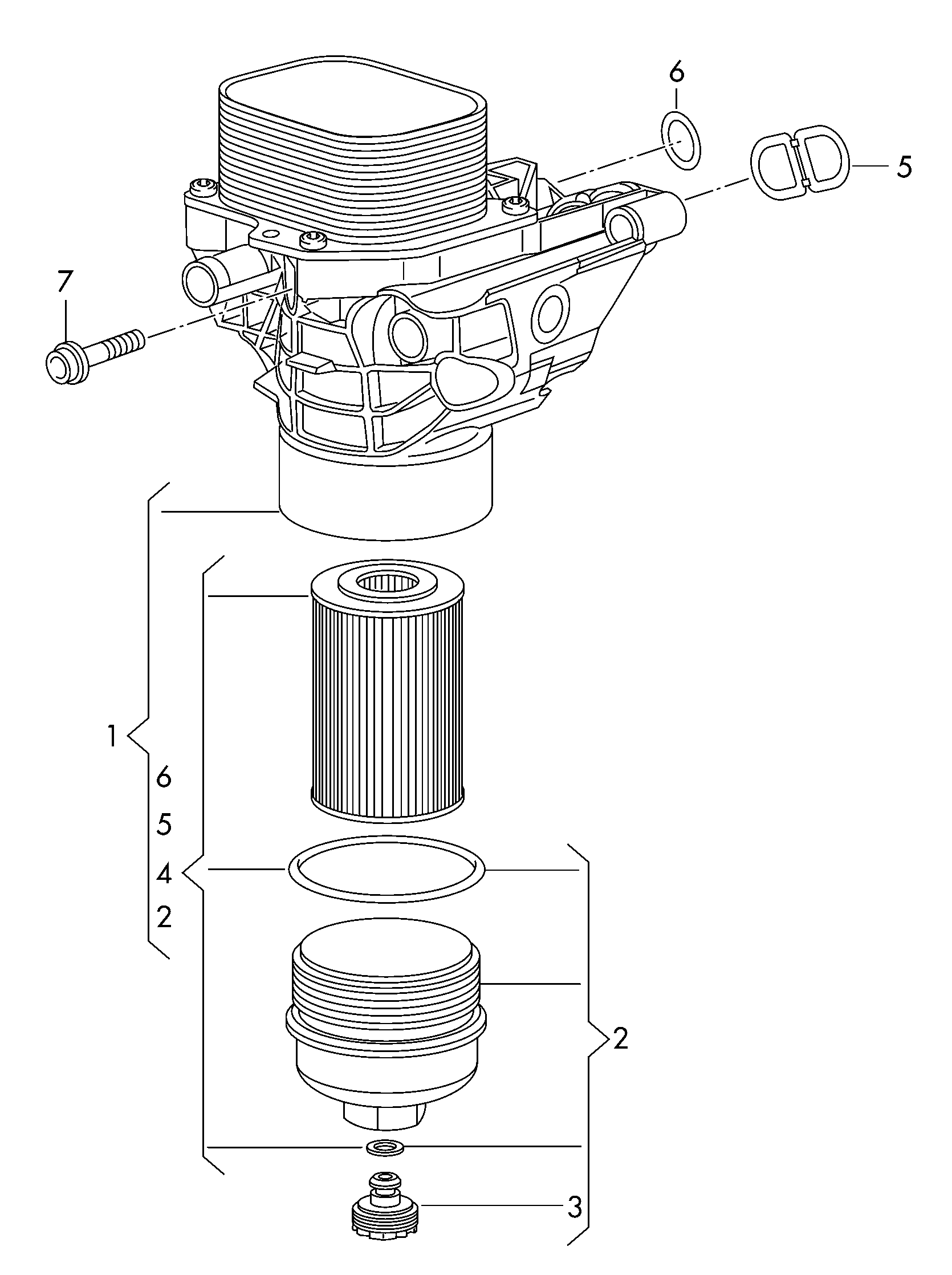 CUPRA 03N115562 - filter element with gasket parts5.com