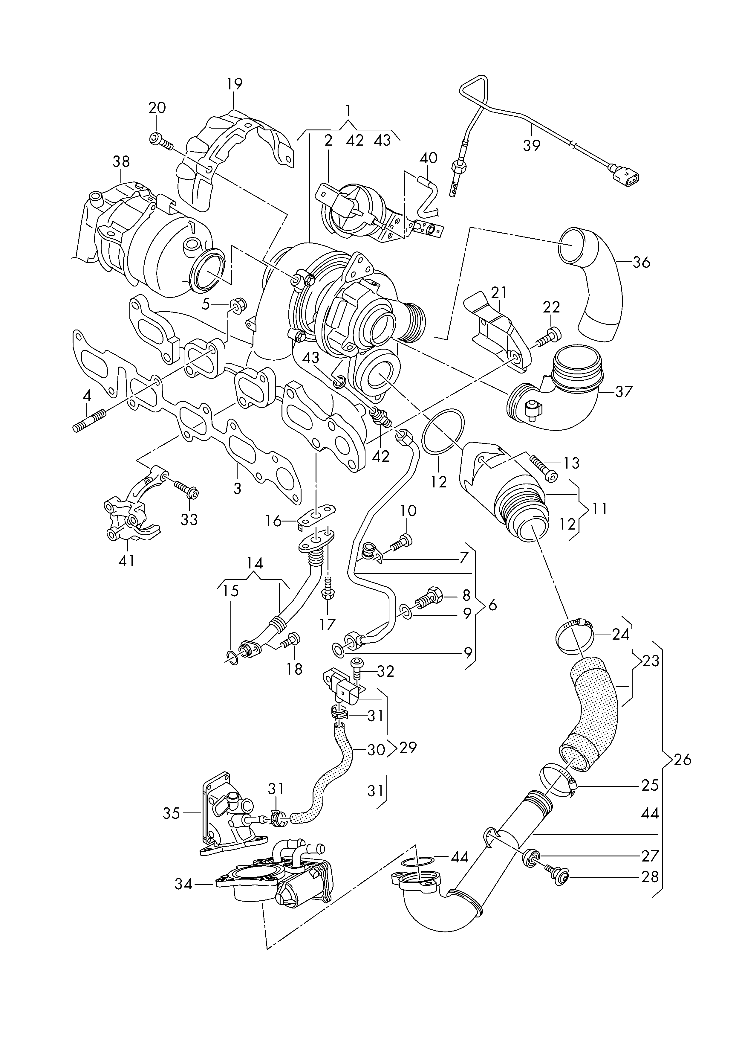 VW 04L 145 762 AD - Ελαστ. σωλ. αέρα υπερπλήρωσης parts5.com