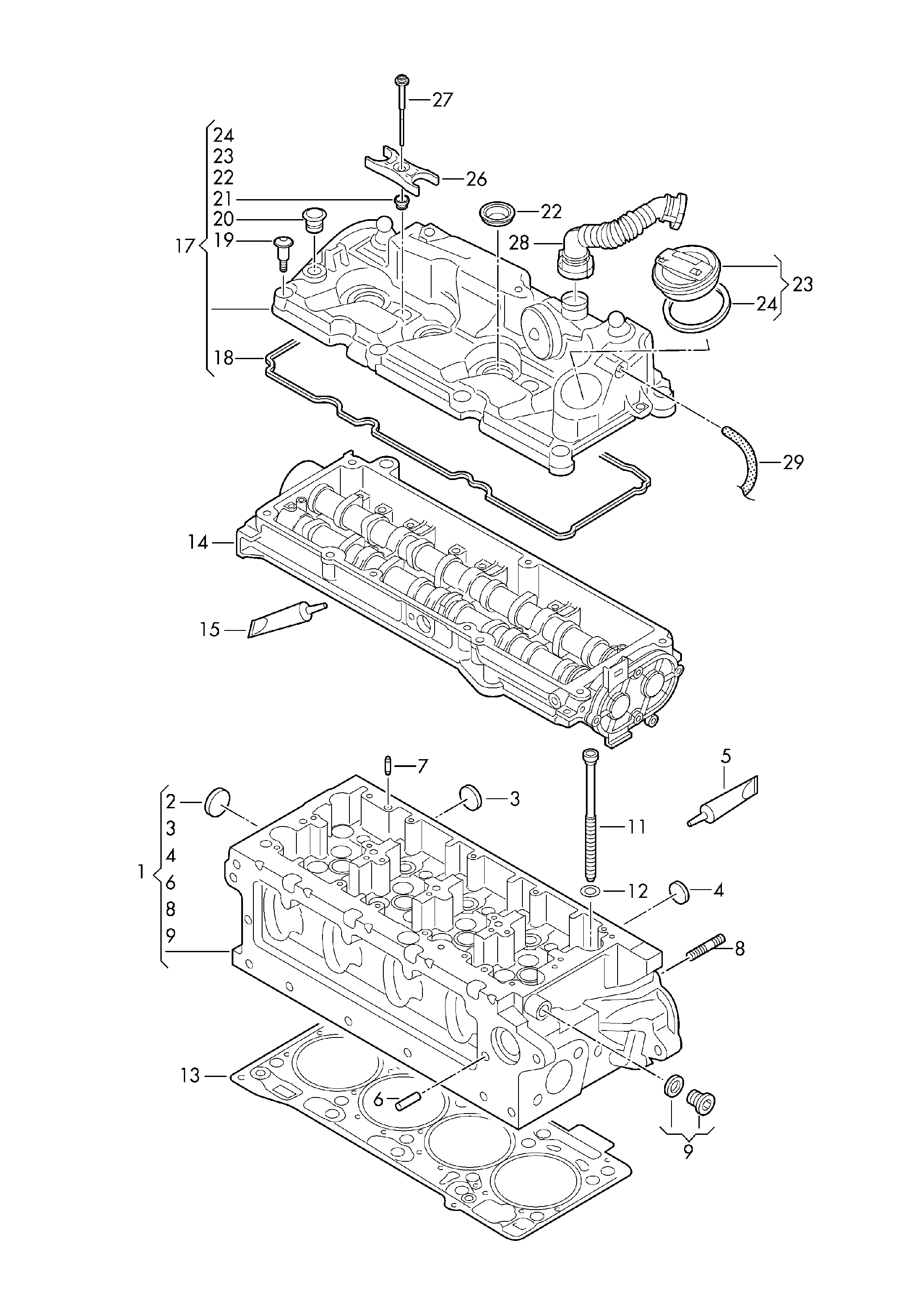 AUDI 06K103485A - Buson,umplere ulei parts5.com