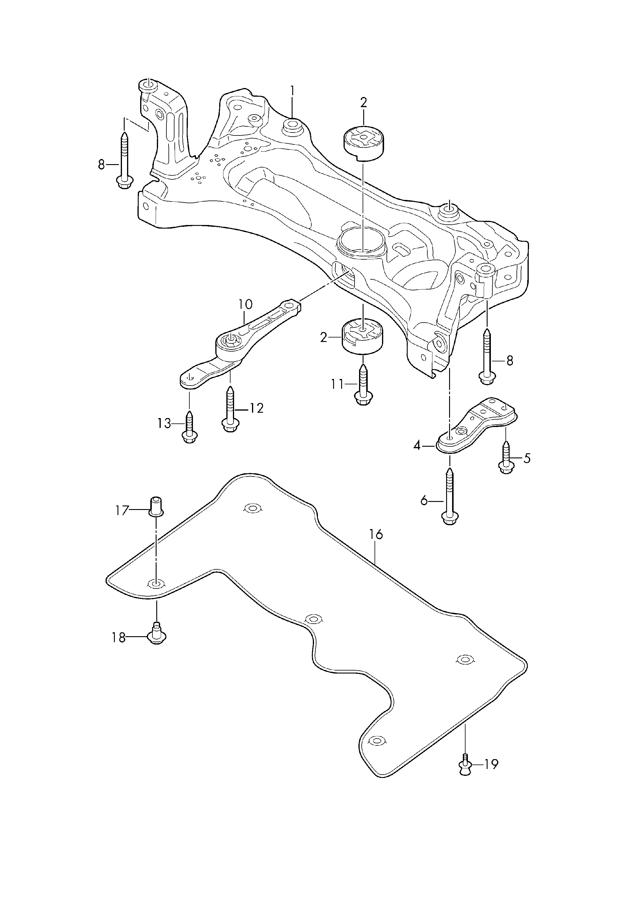 AUDI 5Q0199855J - Yataklama, motor parts5.com