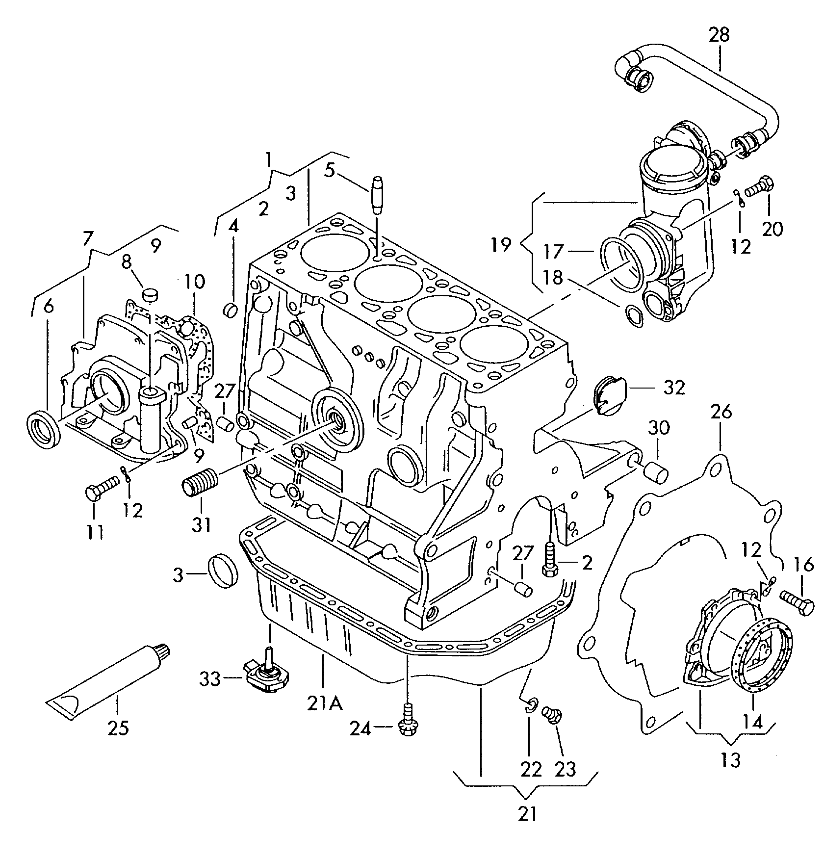 Seat 030 103 171 L - Simering, arbore cotit parts5.com