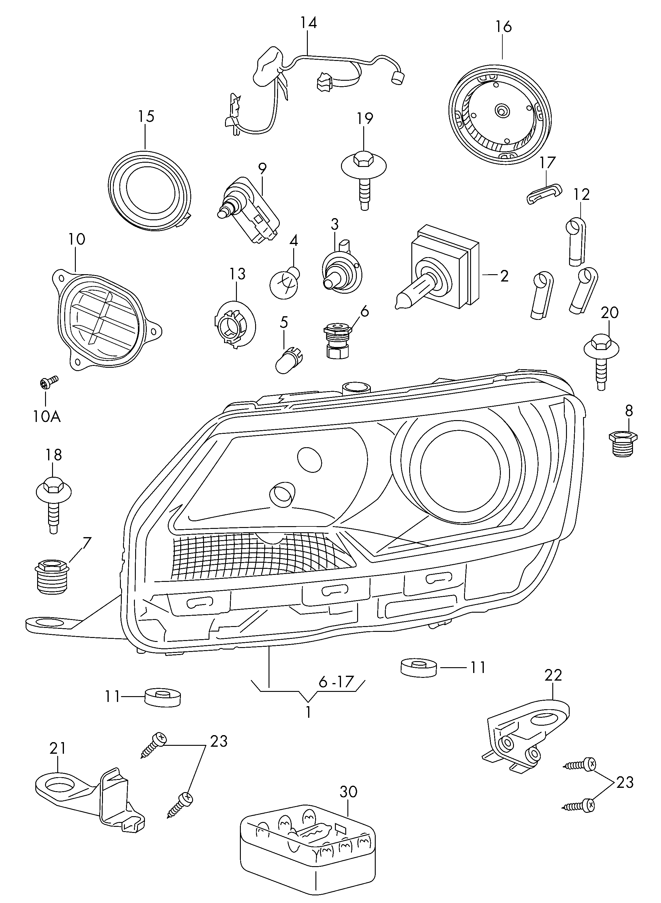 VAG 8W0 941 235 - Izzó, távfényszóró parts5.com