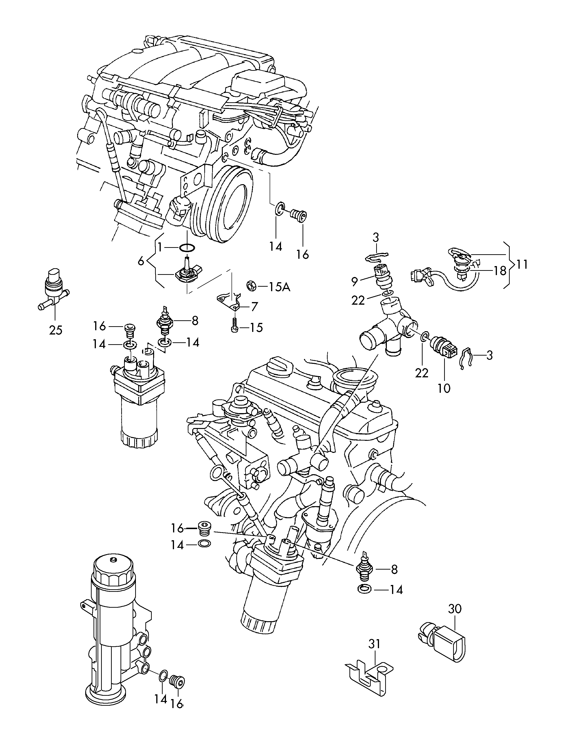 AUDI 03F 919 501 A - Sensor, coolant temperature parts5.com