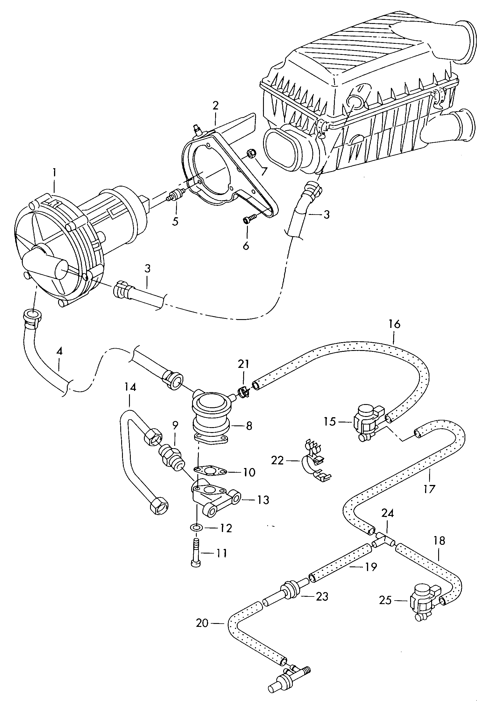 VW 1J0 131 128 - Przewód elastyczny, instalacja powietrzna parts5.com