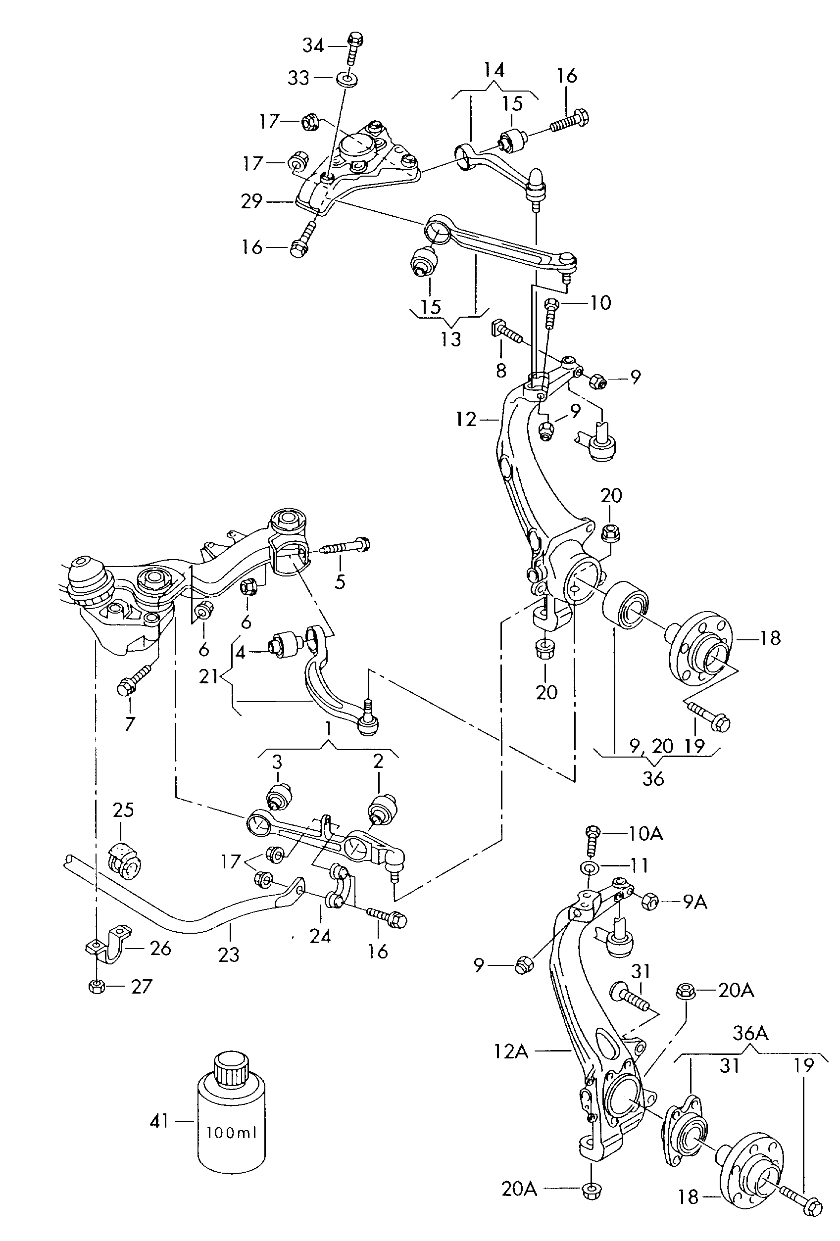 VAG 4B0 407 515 - Тампон, носач parts5.com