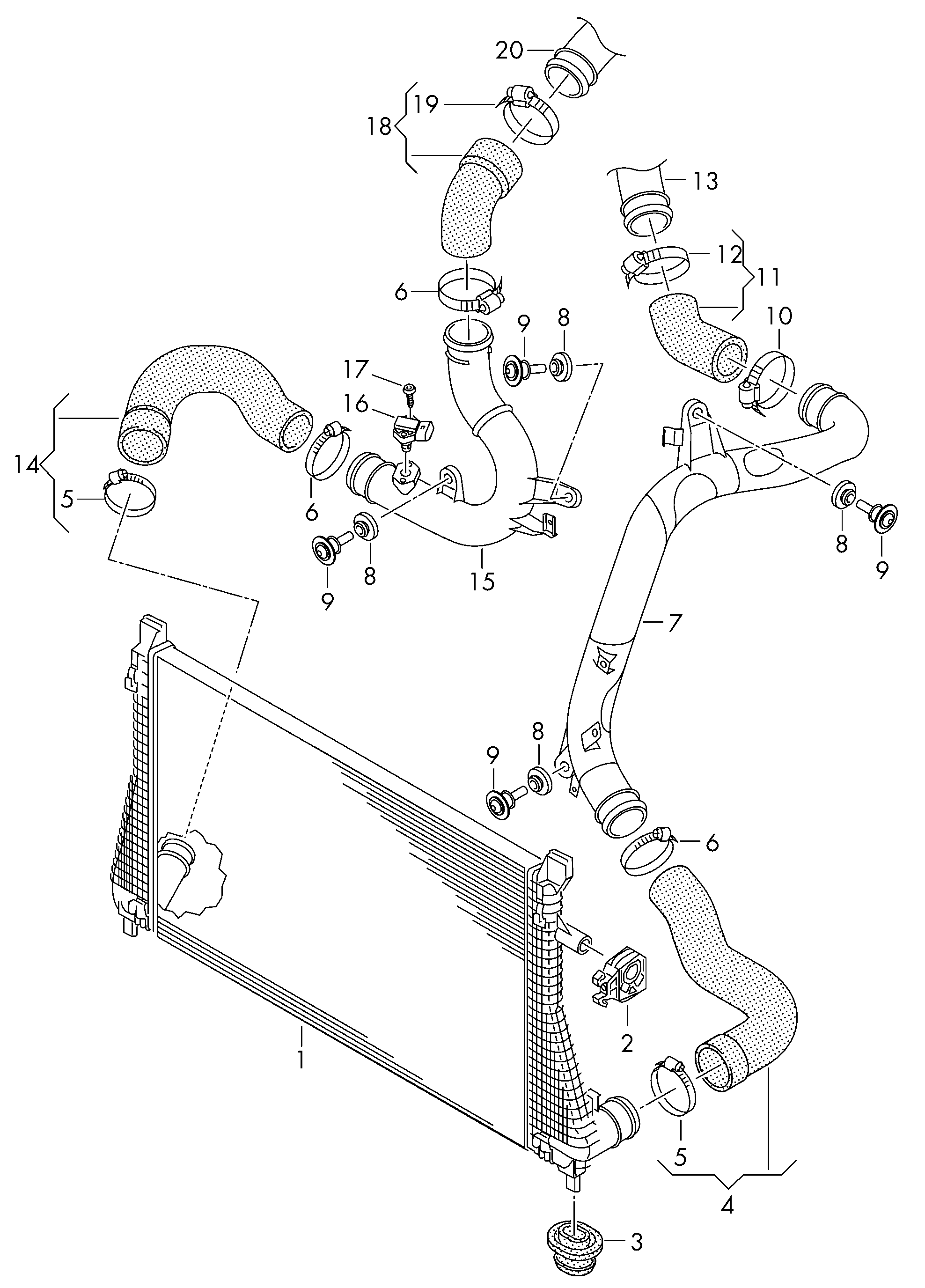 Seat 5Q0 145 832 - Furtun ear supraalimentare parts5.com