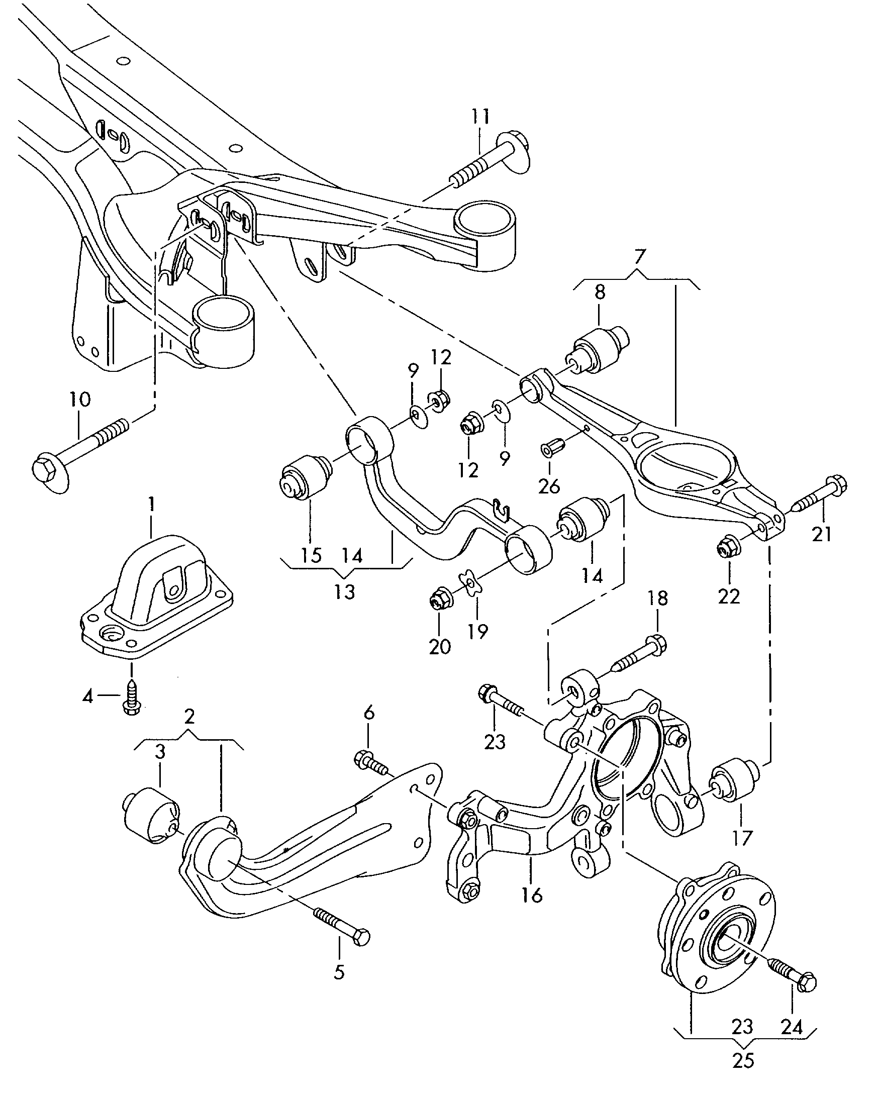 VAG 1K0505435Q - Sada vodicích pouzder, brzdový třmen parts5.com