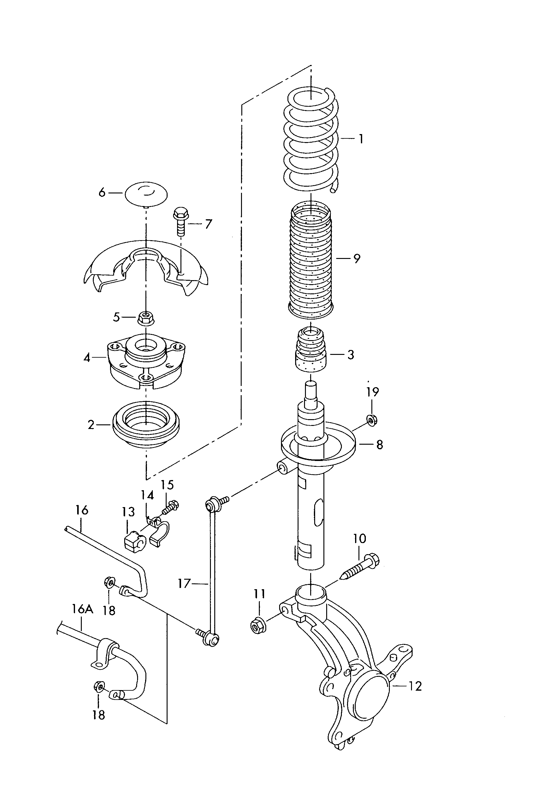 VAG 6Q0413031BL - Амортизатор parts5.com